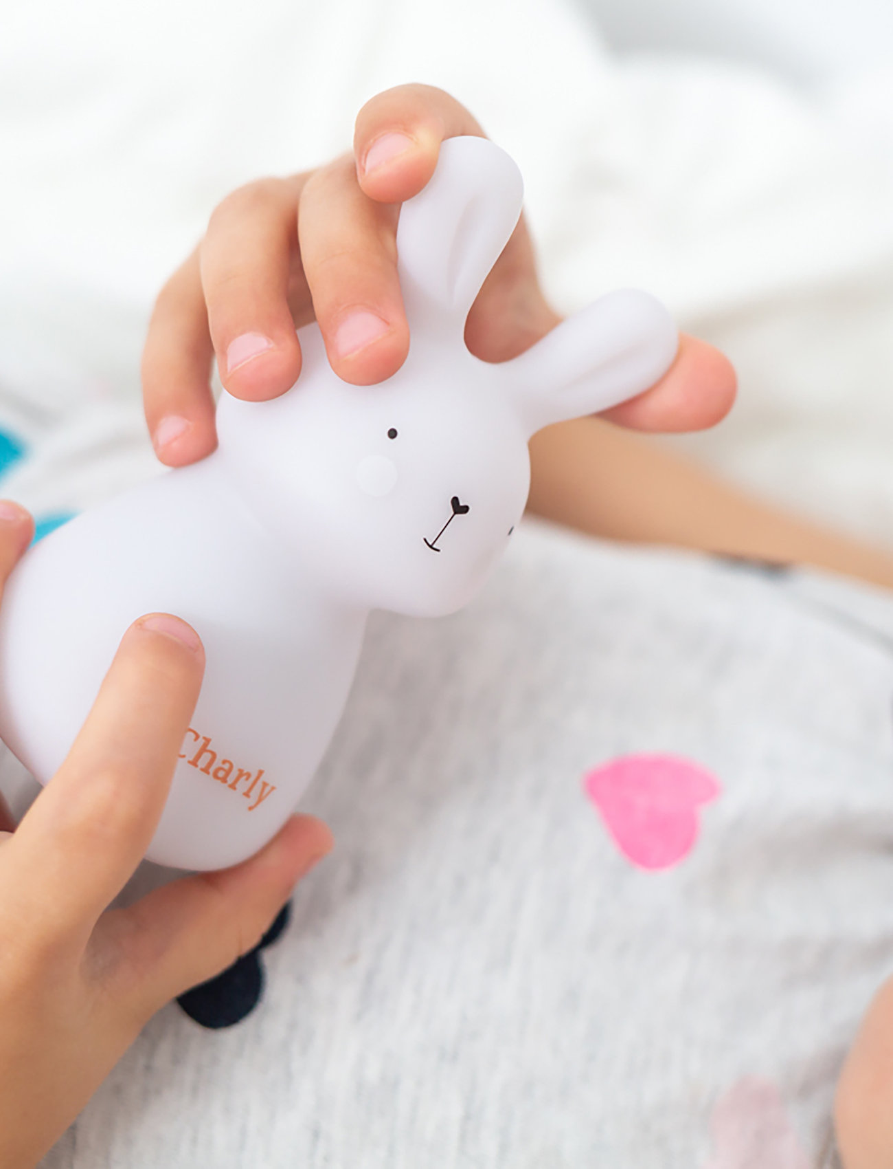 Olala Boutique Night Light Solo - Bunny, One Size, White, Belysning > Natlamper, Børn