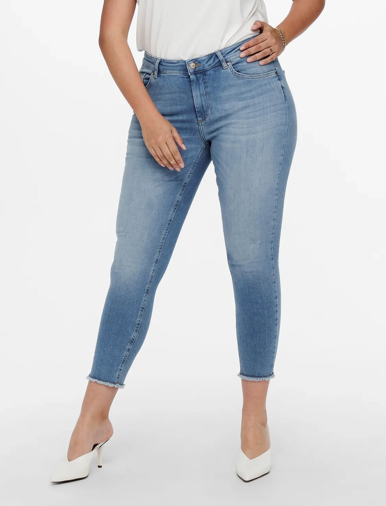 ONLY Carmakoma Carwilly Reg Ank Sk Jeans Rea1467, 50 x 32, Blue, Jeans > Skinny, Dame