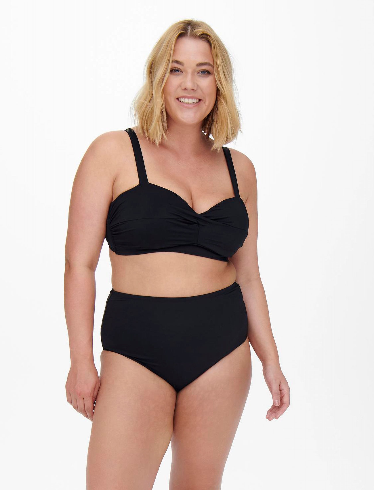 ONLY Carmakoma Carsophia High-Waisted Brief, 44, Black, Bikinitrusser > Bikinier Med Høj Talje, Dame