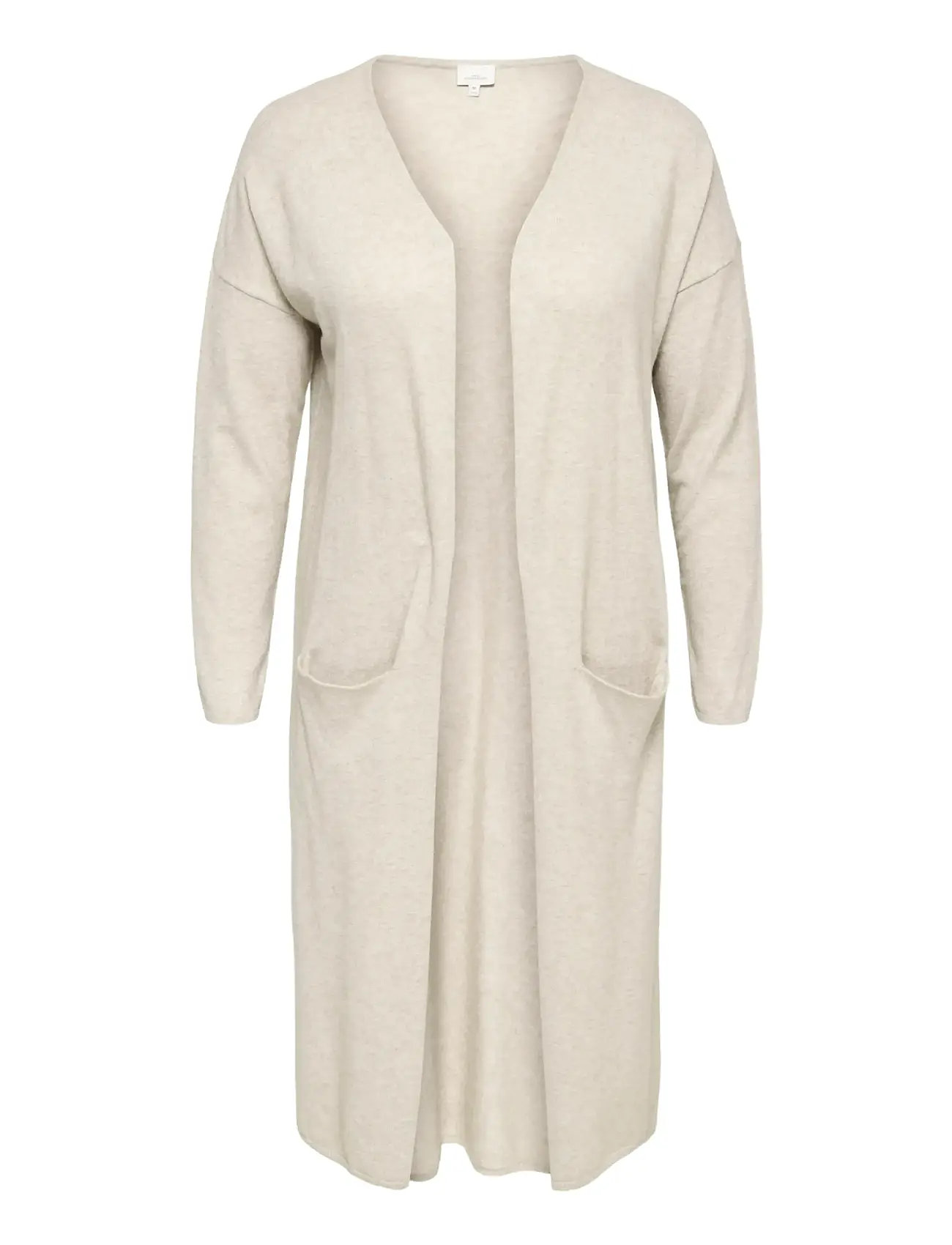ONLY CARMAKOMA Carnew Esly Ls Open Long Cardigan Knt Beige - 54 - Damen
