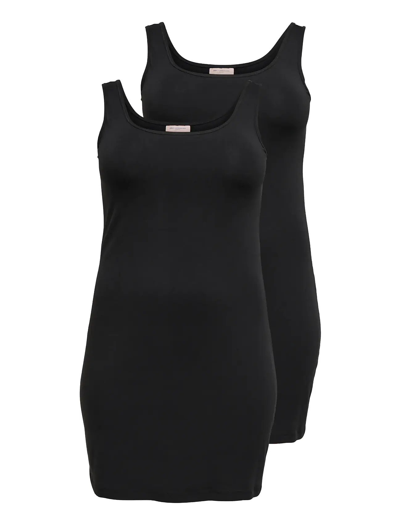 ONLY Carmakoma Cartime Longtank Top 2Pack Jrs Noos, 54, Black, T-Shirts & Toppe > Uden Ærmer, Dame