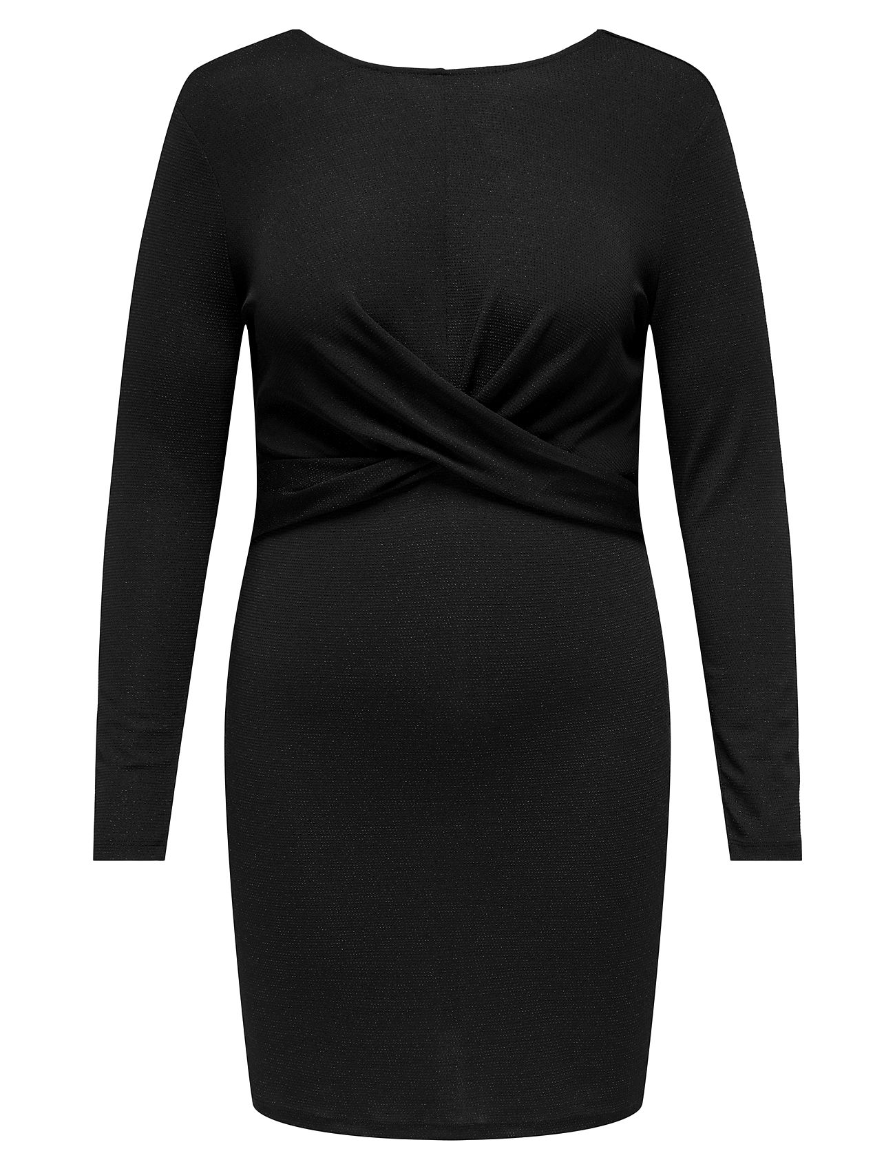 ONLY Carmakoma Carqueen L/S Glitter Twist Dress Jrs Bf Svart