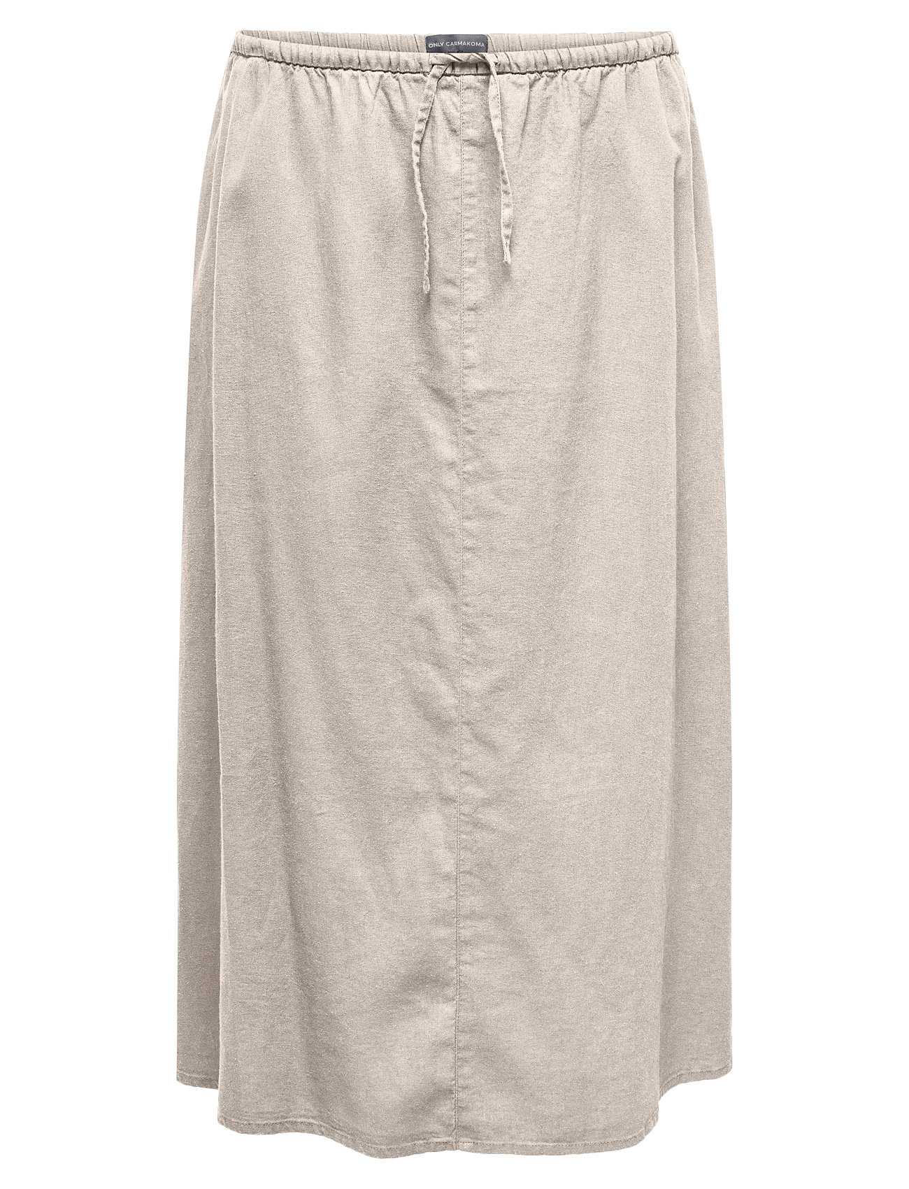 Carcaro Hw Linen Bl Long Skirt Skirts Knee-length & Midi Skirts Beige ONLY Carmakoma