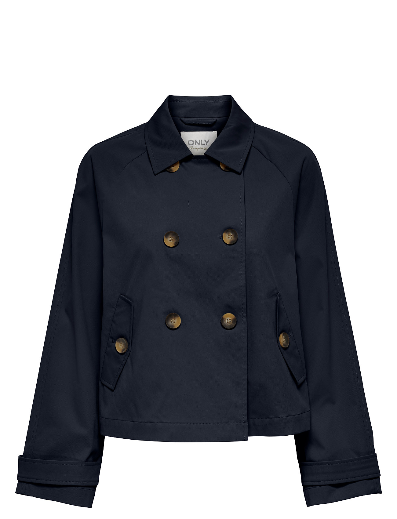 ONLY Carmakoma Carapril Life Short Trenchcoat Otw Noos Marinblå