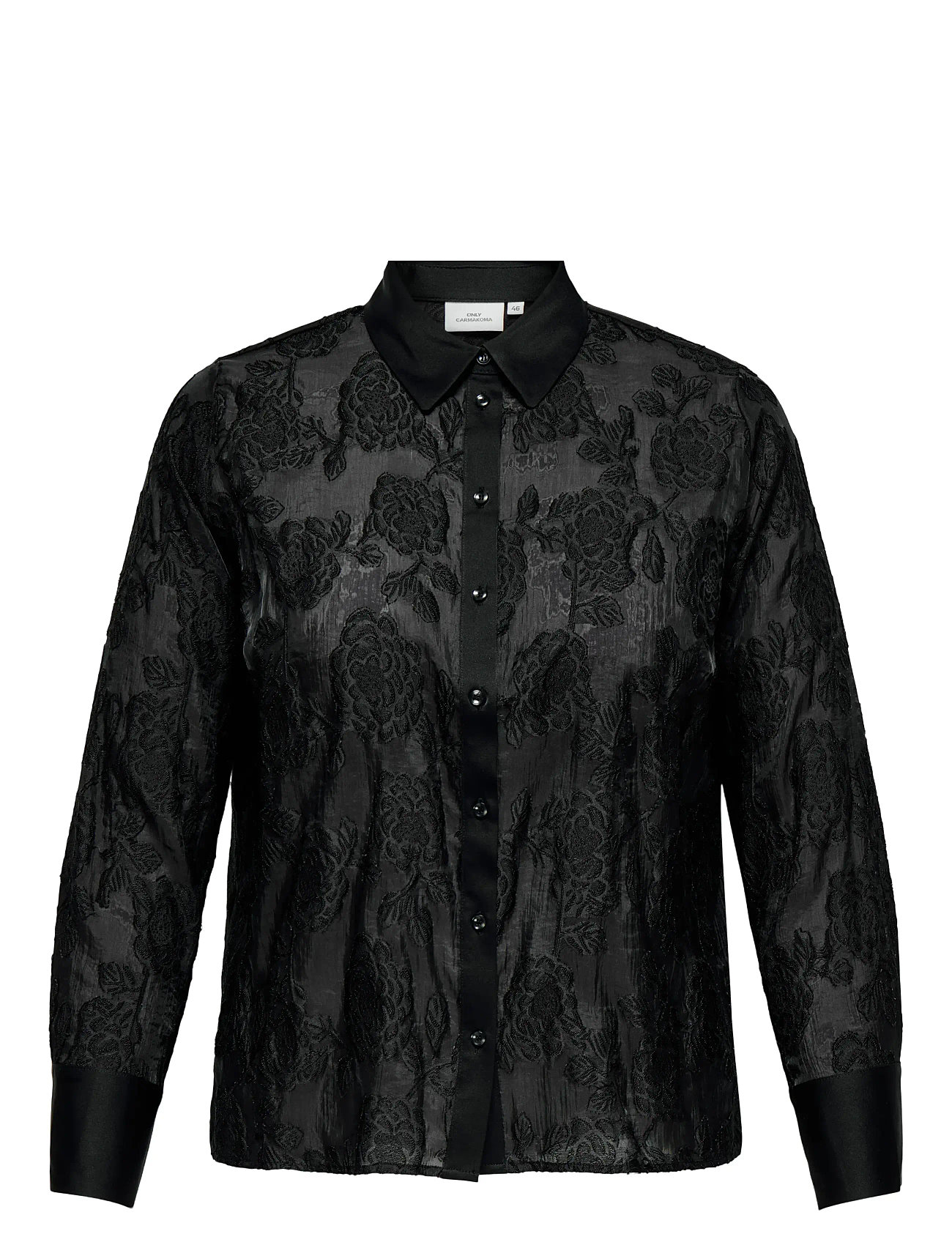 ONLY CARMAKOMA Carlava Life Ls Shirt Wvn Schwarz - 44 - Damen