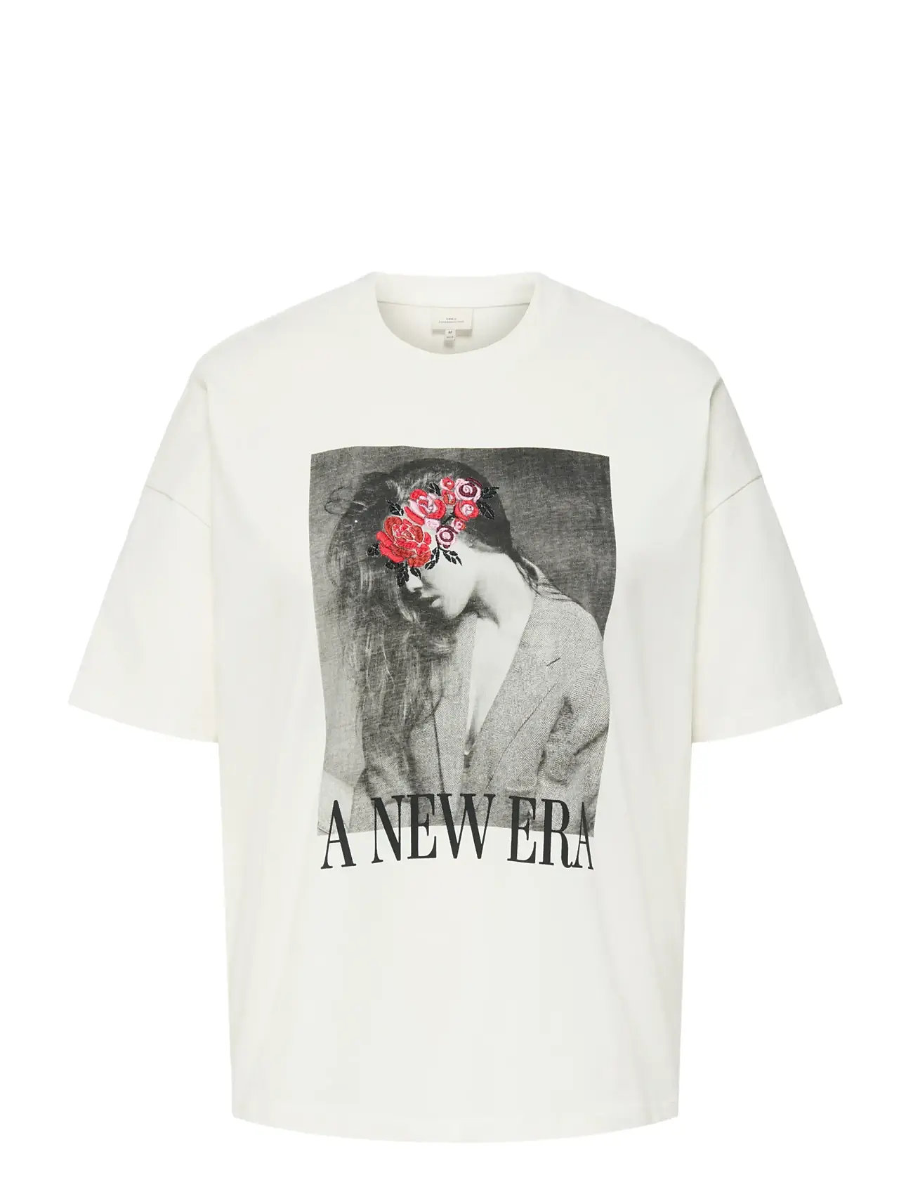 ONLY CARMAKOMA Carwinova Life S/S O-Neck Loose Tee Jrs Weiß - 54 - Damen