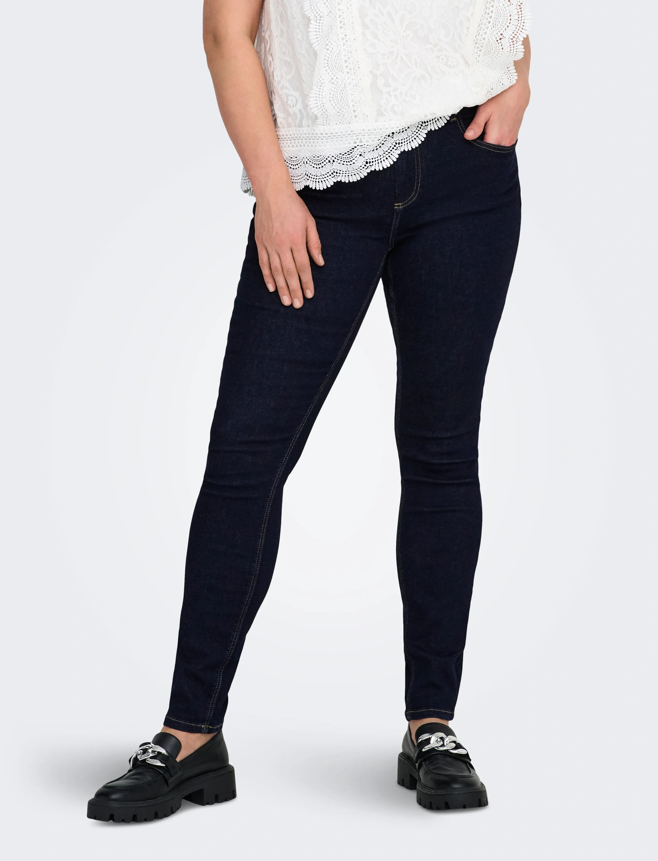 ONLY Carmakoma Carwilly Reg Skinny Jeans Pim1005, 50 x 32, Blue, Jeans > Skinny, Dame