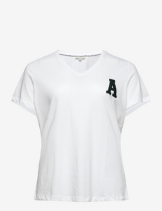 CARELODIE SS V-NECK TEE JRS - t-shirts à manches courtes - bright white