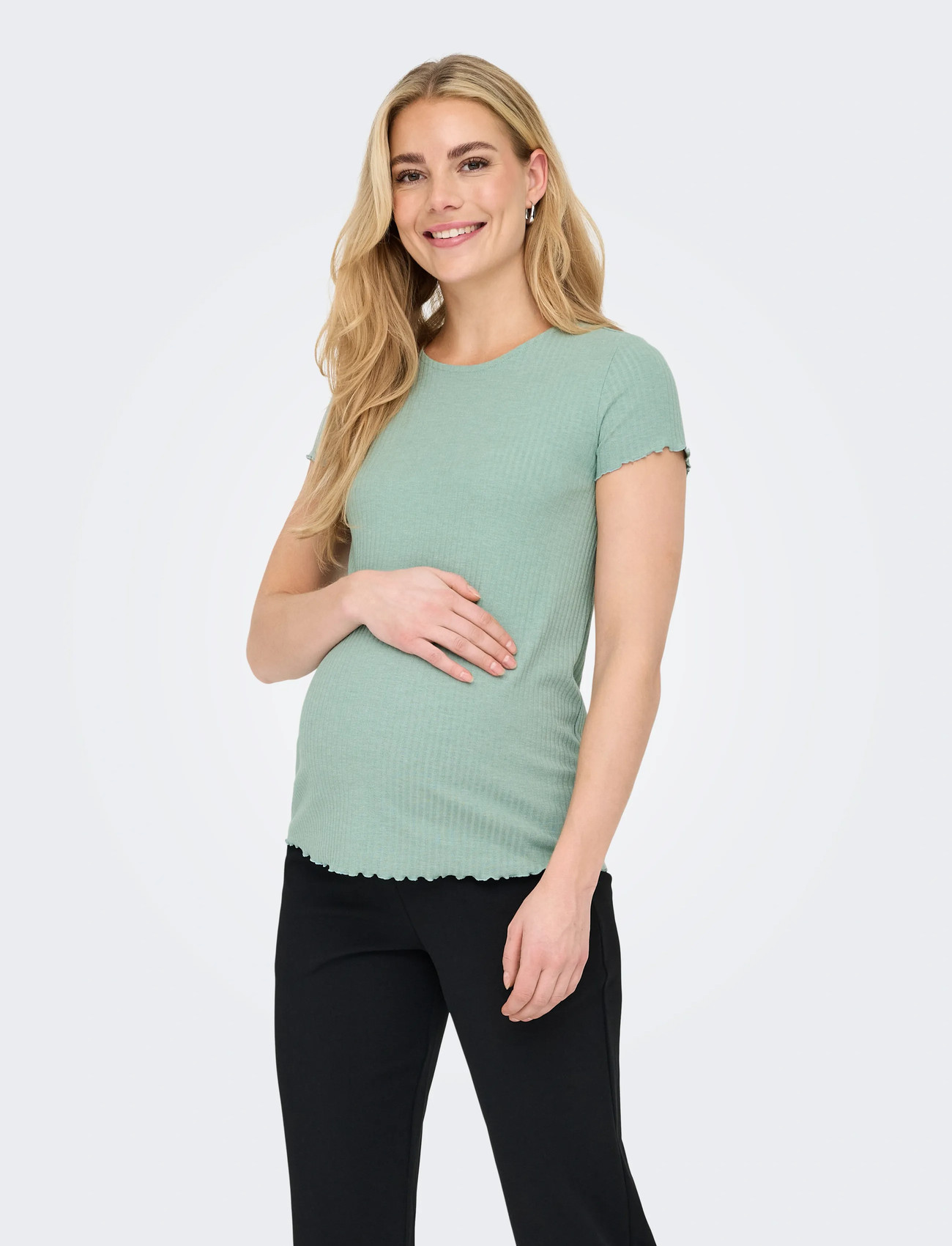 Only Maternity Olmemma S/S Top Jrs Noos, XL, Green, T-Shirts & Toppe > Kortærmede, Dame