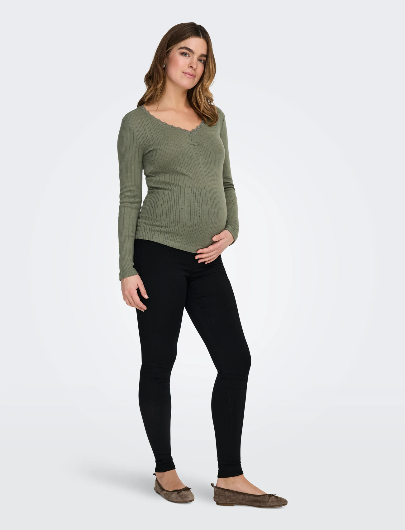 Only Maternity Olmrain Reg Sk Jegging Black Dnm Noos, S, Black, Jeans > Skinny, Dame