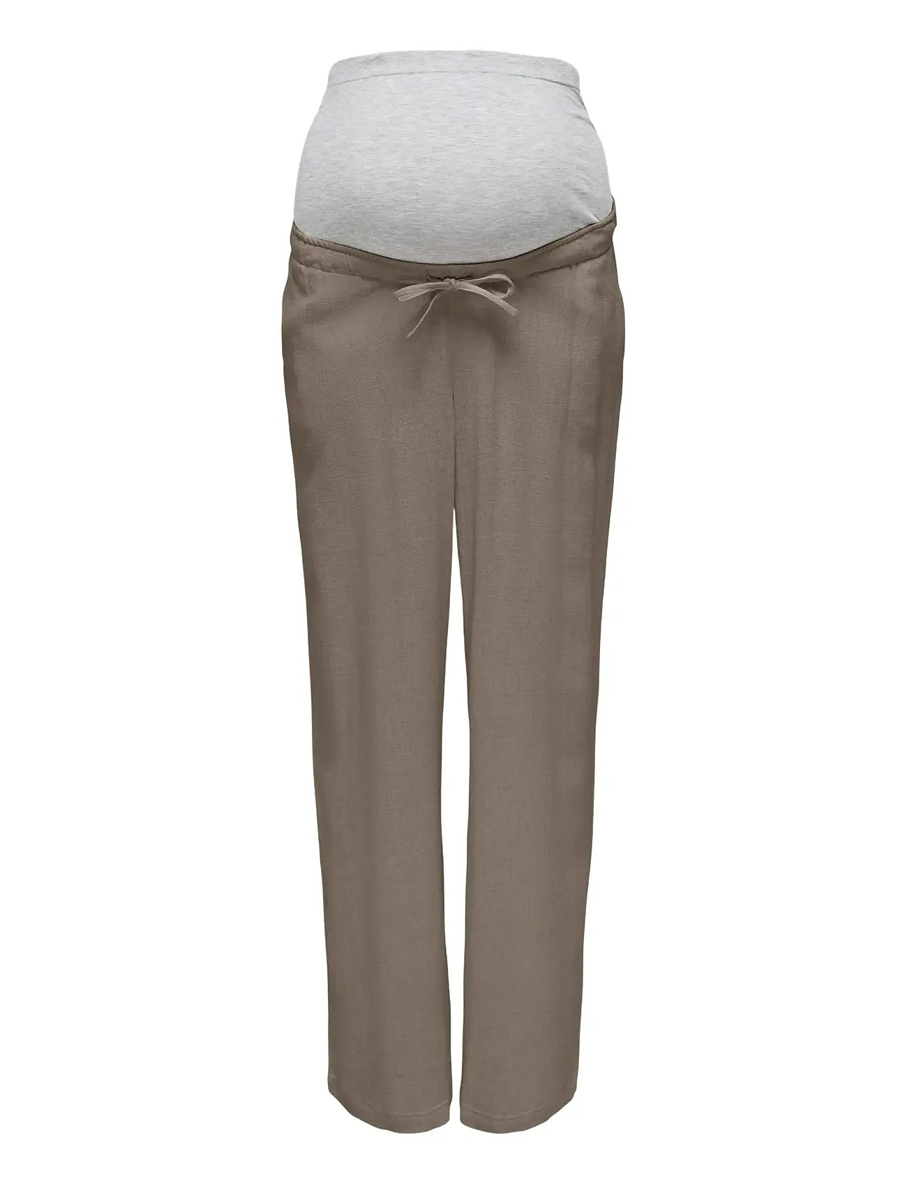 Only Maternity Olmsiesta Mw Pull-Up Linen Bl Pant Noos, XL x 32, Grey, Bukser > Lige Ben, Dame
