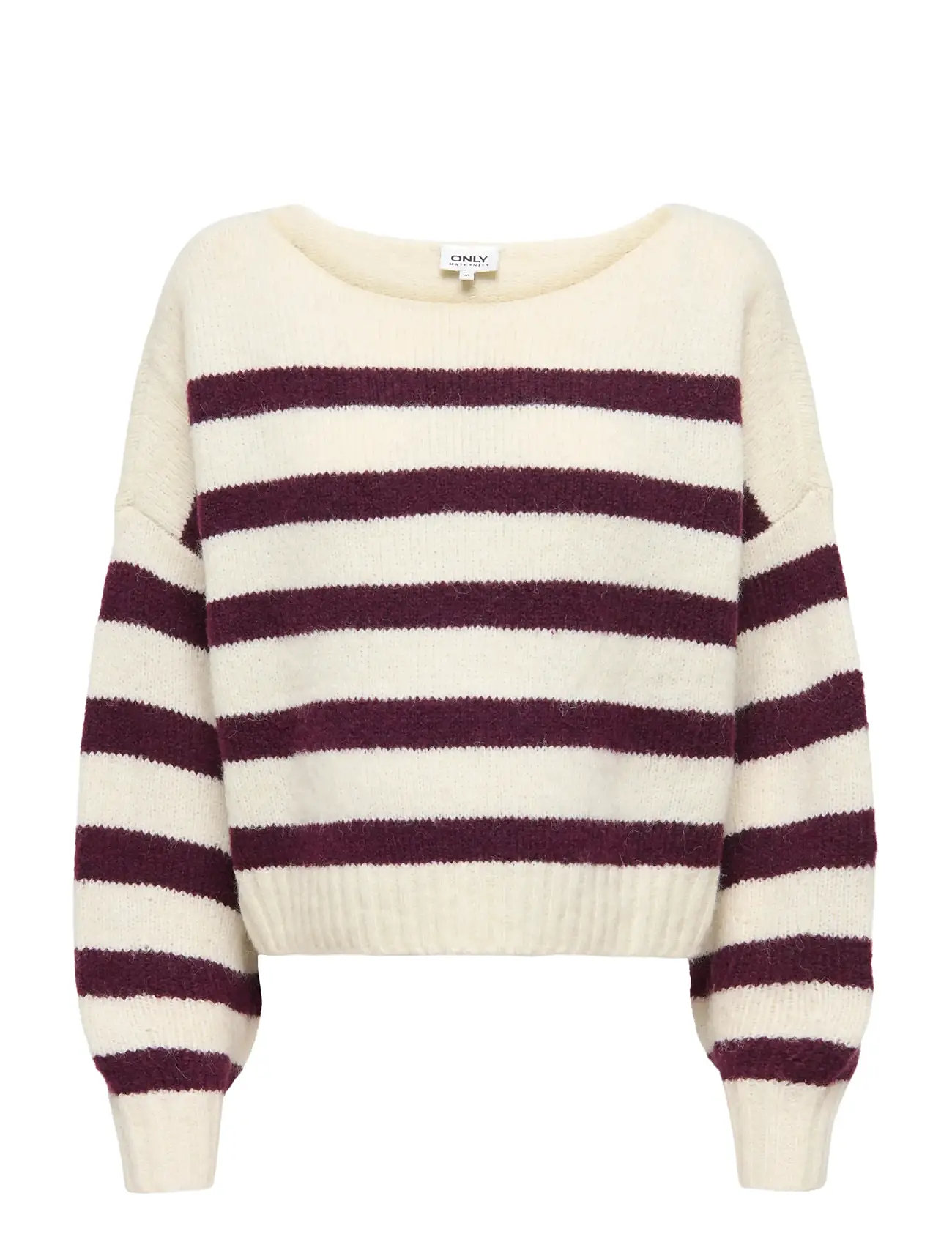 Only Maternity Olmaya Life L/S Boatneck Pull Knt, XXL, Cream, Strik > Trøjer, Dame