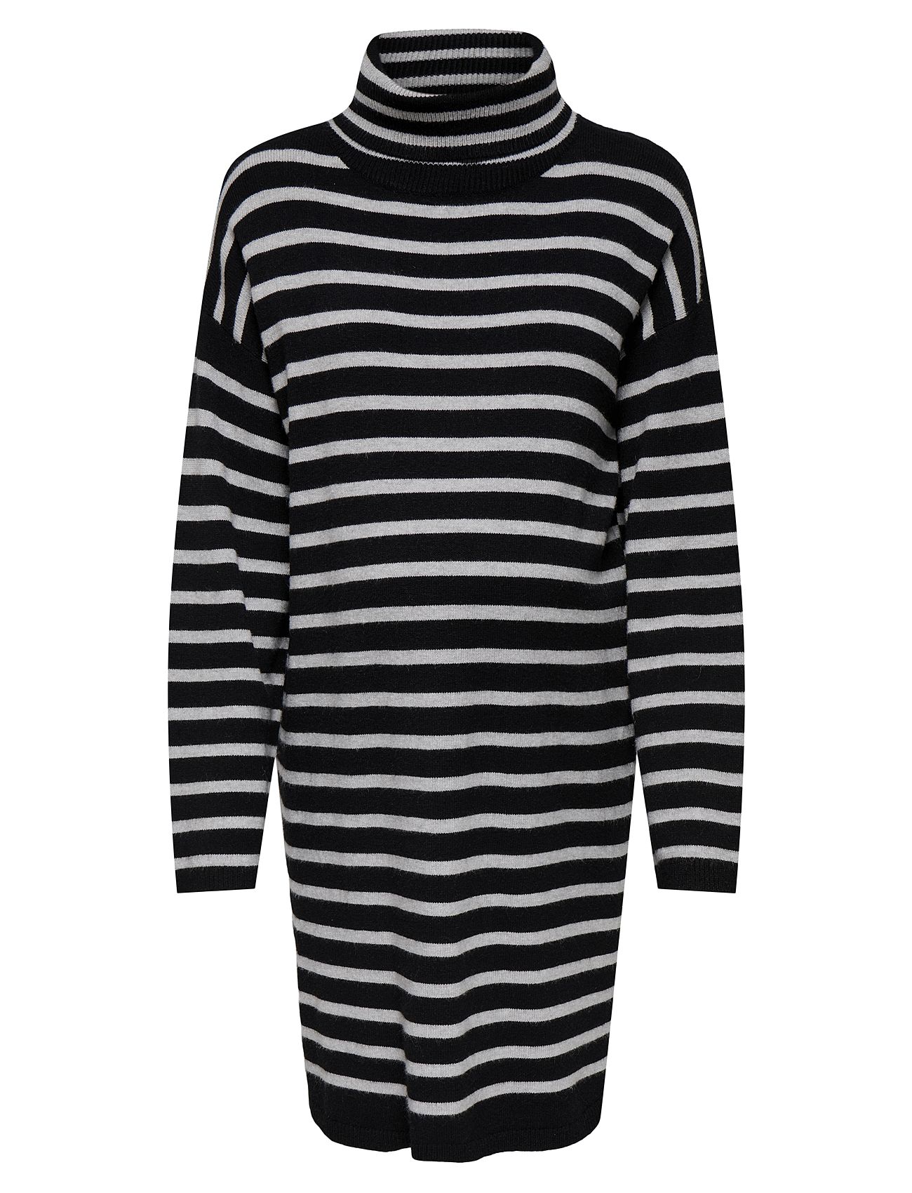 Olmtalio Ls Stripe Rollneck Dress Knt Knelang Kjole Navy Only Maternity