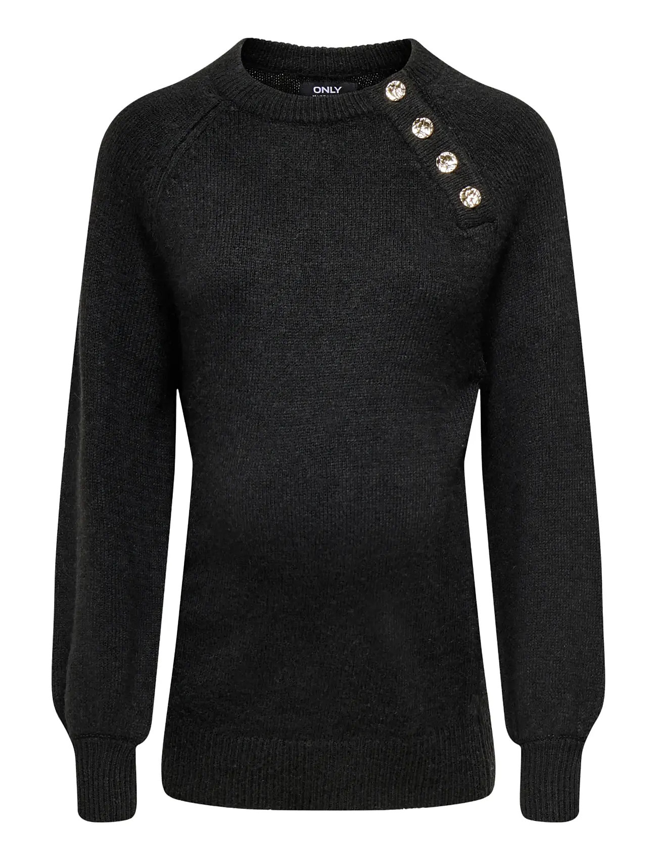 ONLY MATERNITY Olmemma Life Ls Button Oneck Knt Schwarz - S - Damen