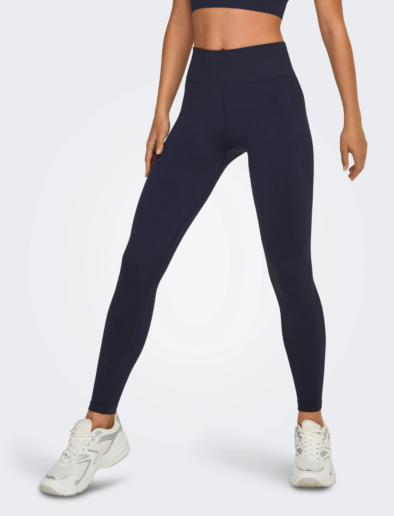 Only Play Onpjiji Hw Seam Tights, L, Navy, Løbetræningstights > Sømløse Tights, Dame