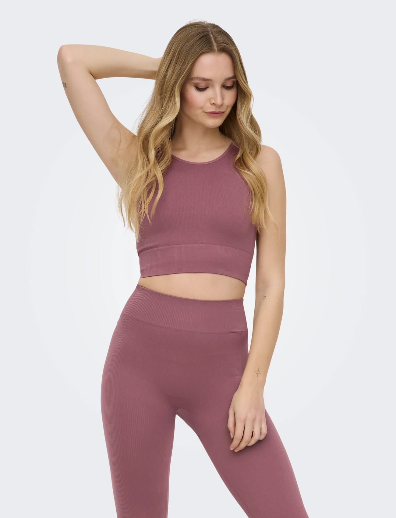 Only Play Onpjaia Life Un Sl Seam Short Top, XS/S, Pink, Crop Overdele > Crop Overdele Uden Ærmer, Dame