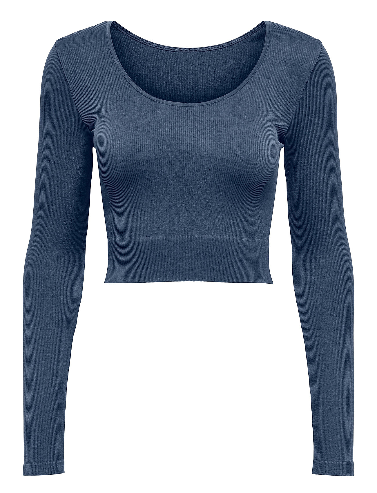Onpjaia Life Un Ls 2-Waycrop Seam Top Navy Only Play