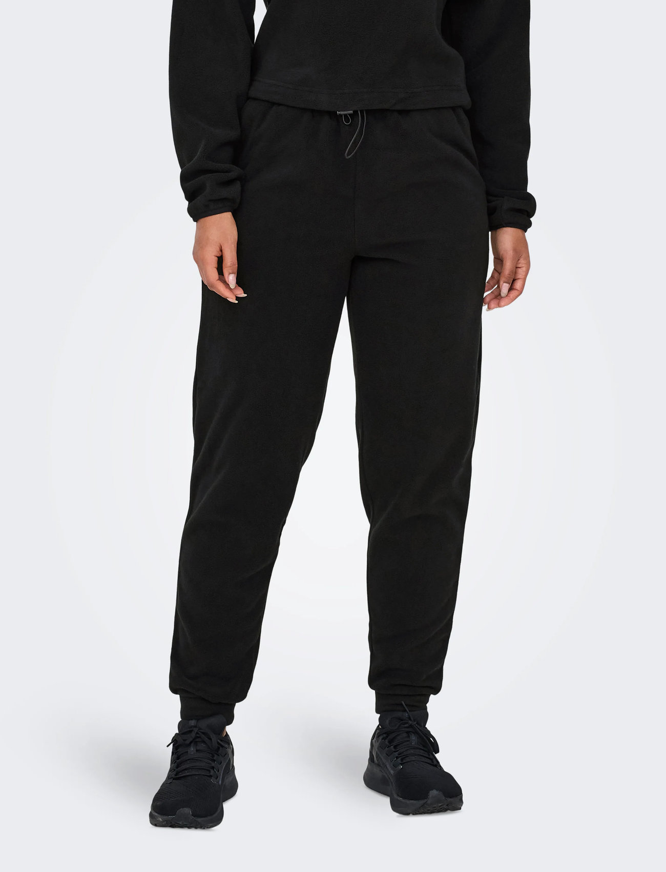 Only Play Onpflee Hw Reg Fleece Swt Cuff Pnt, XS, Black, Sport Pants > Sport Sweatpants, Dame