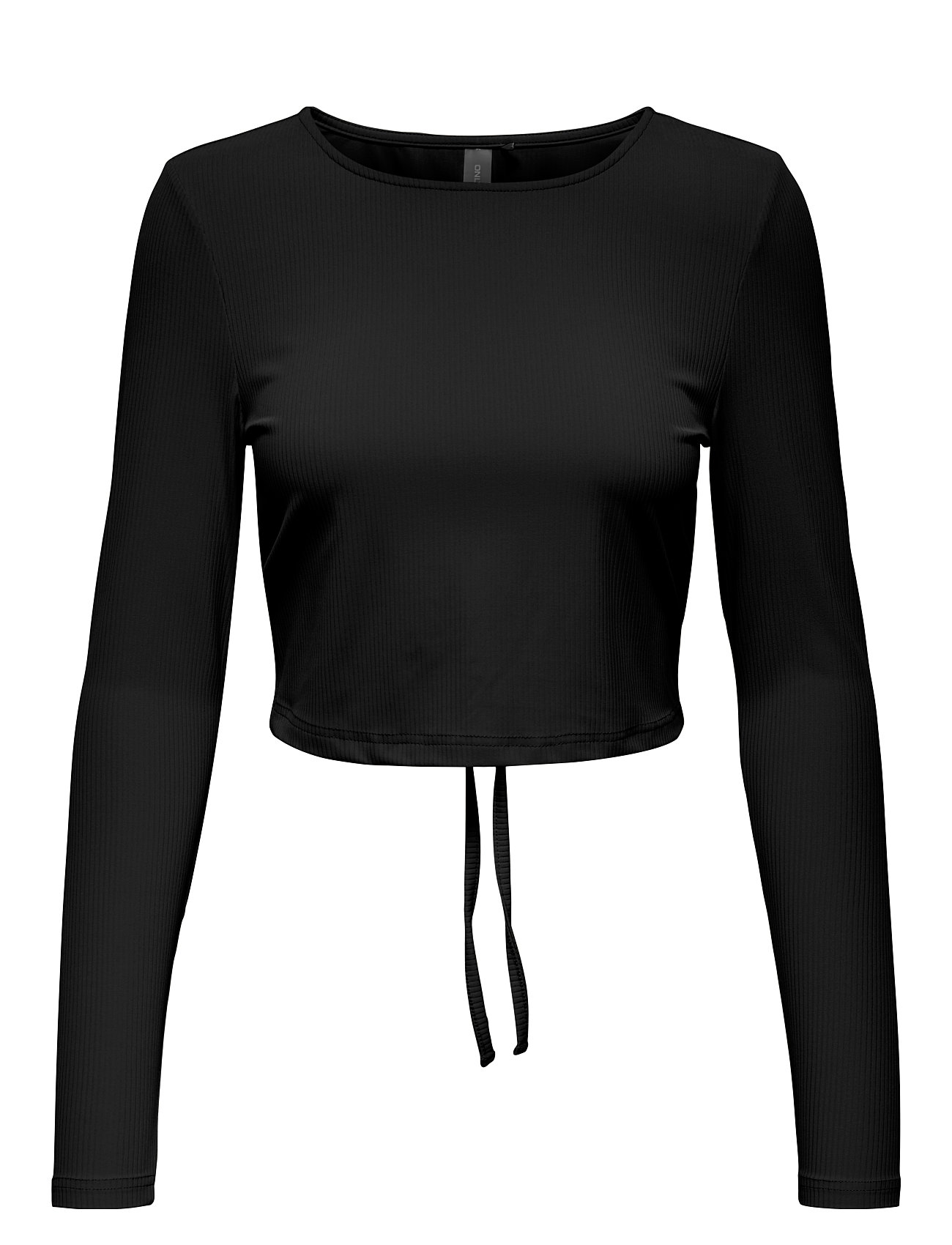 Only Play Onphomie On Ls Cropped Rib Tee, M, Black, Sport Crop Overdele > Sport Long-sleeved Crop Overdele, Dame