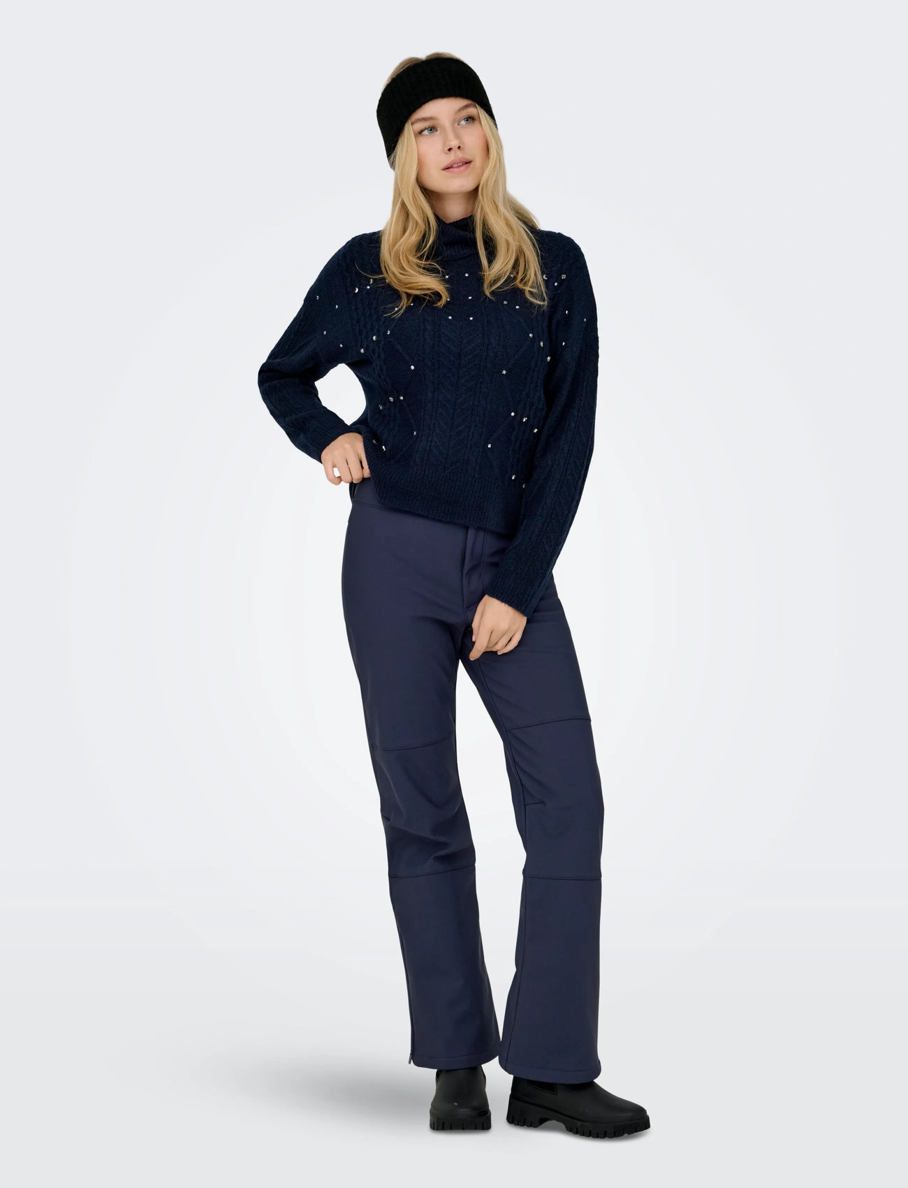 Only Play Onppower Stretch Softshell Ski Pant, S, Navy, Sport Overtøj > Sport Ski Pants, Dame