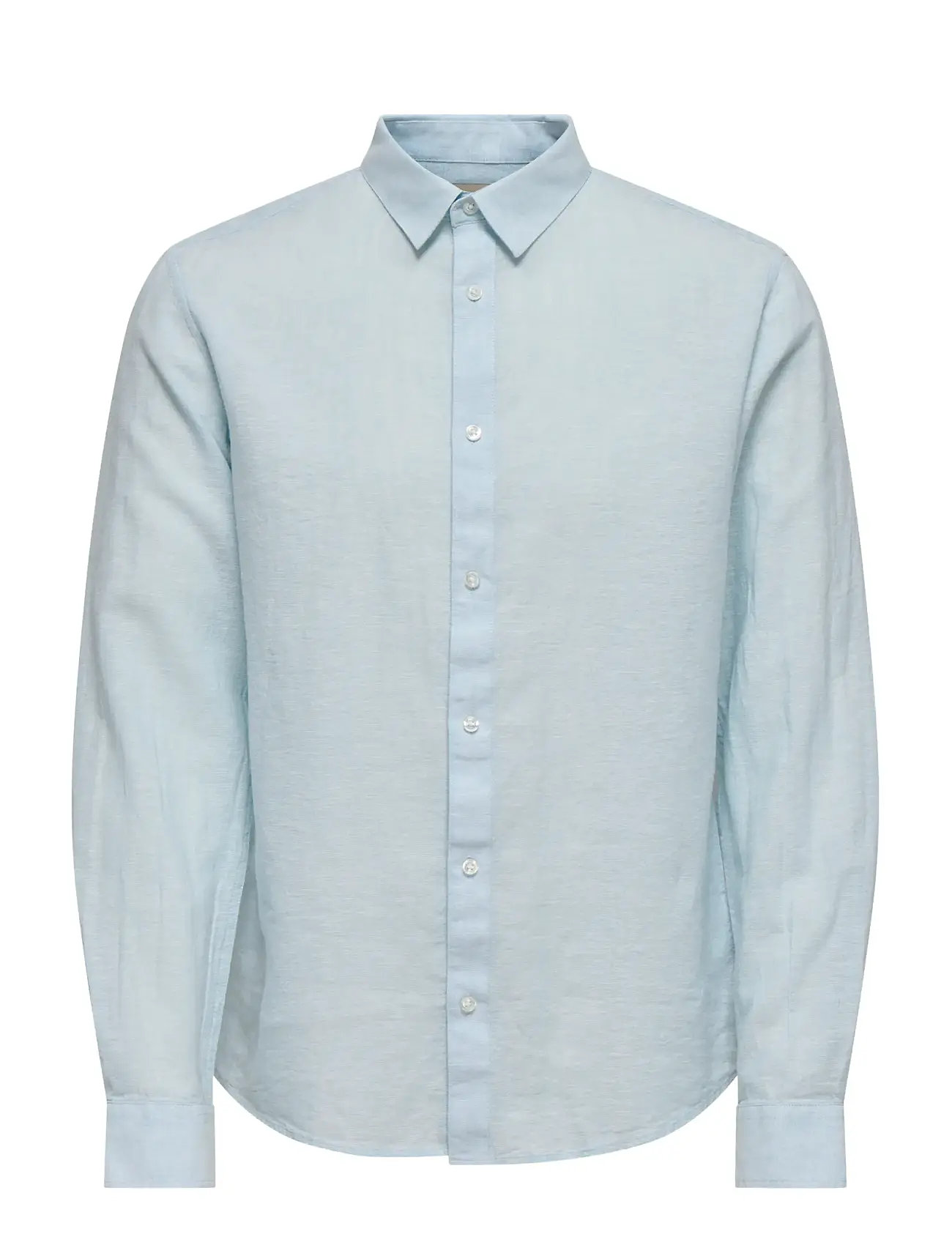 Onscaiden Life Ls Solid Linen Shirt Noos Blue ONLY & SONS 95907