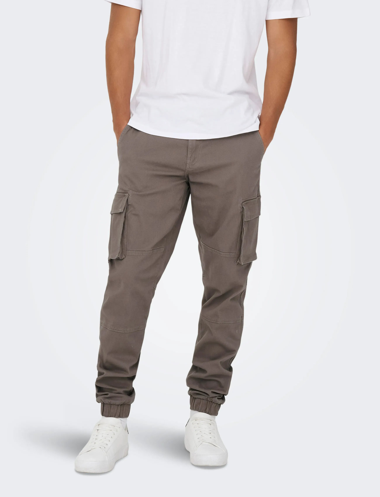 ONLY & SONS Onscam Stage Cargo Cuff Life 6687 Noos, 32 x 34, Beige, Bukser > Cargo-Bukser, Herre