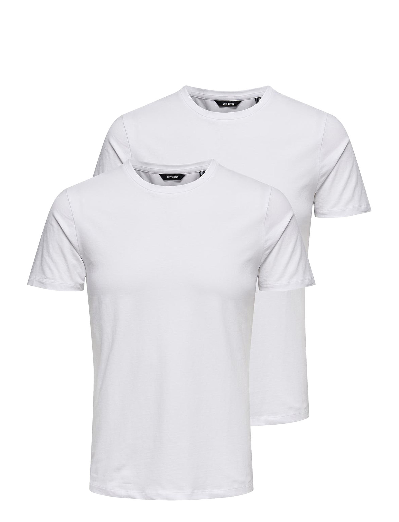 Onsbasic Slim O-Neck 2-Pack Noos Tops T-Kortærmet Skjorte White ONLY & SONS