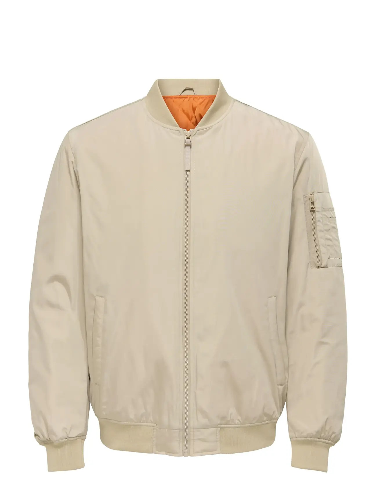 ONLY & SONS Onsjoshua Bomber Otw Vd, M, Beige, Jakker > Bomberjakker, Herre