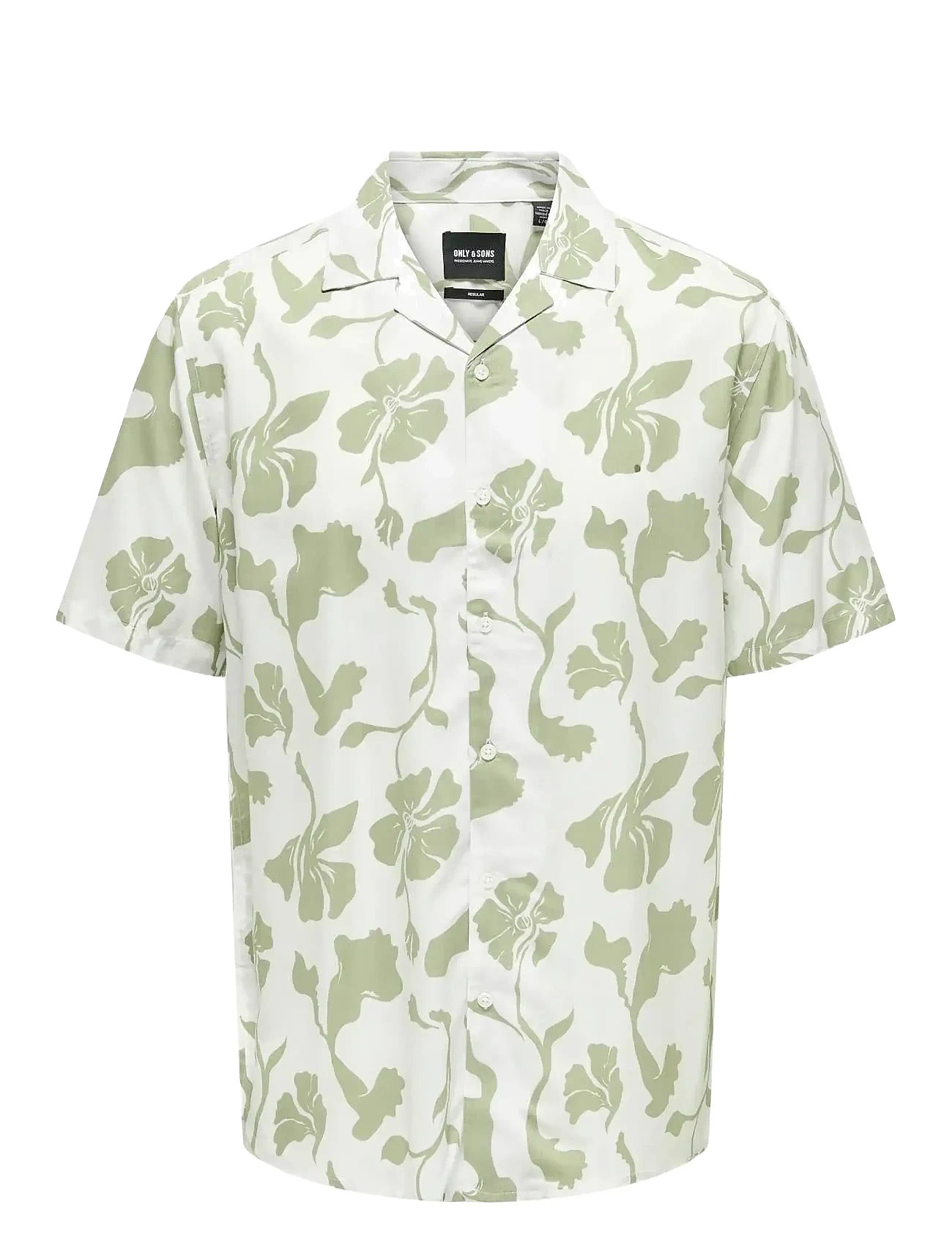 Onsdash Life Reg Visc Aop Ss Shirt Noos Green ONLY & SONS