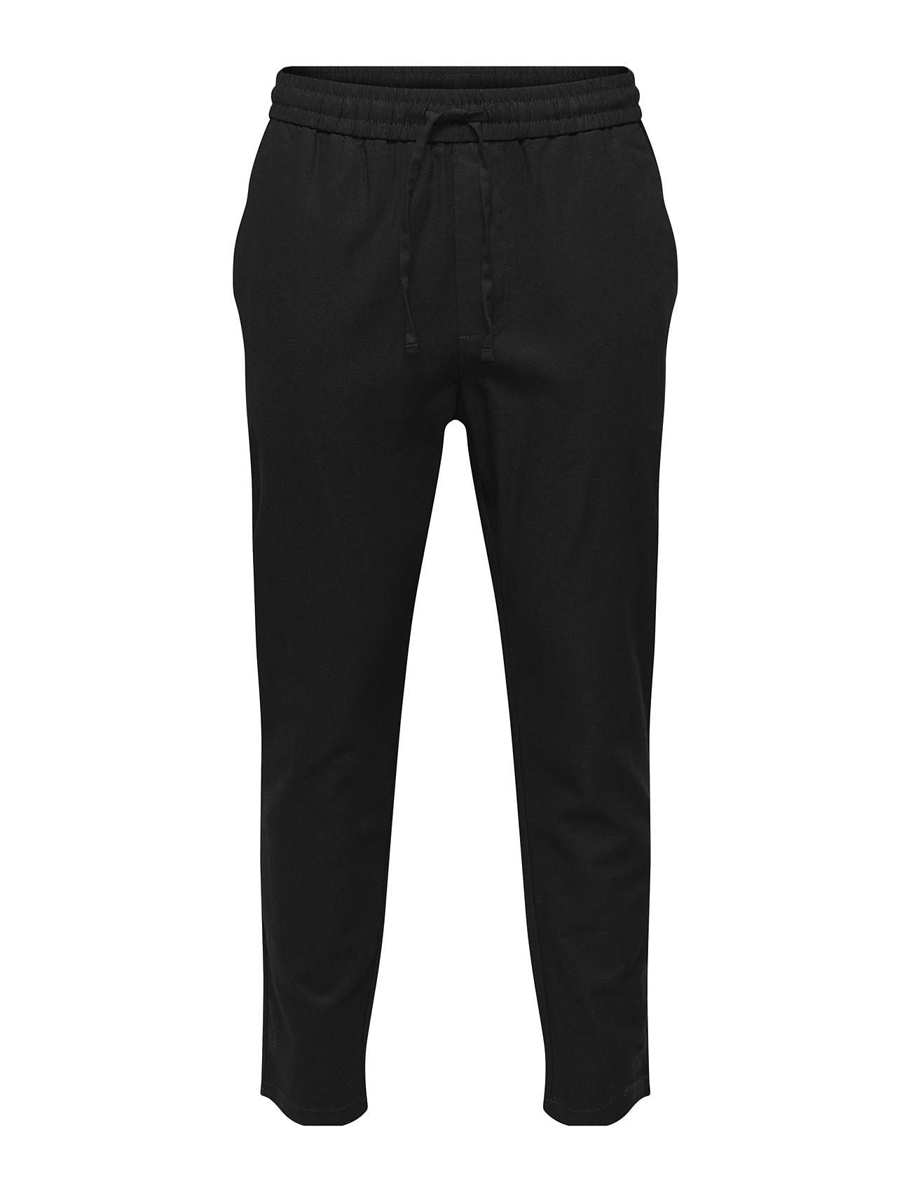 ONLY & SONS Onslinus Crop 0007 Cot Lin Pnt Noos Schwarz - XL - Herren