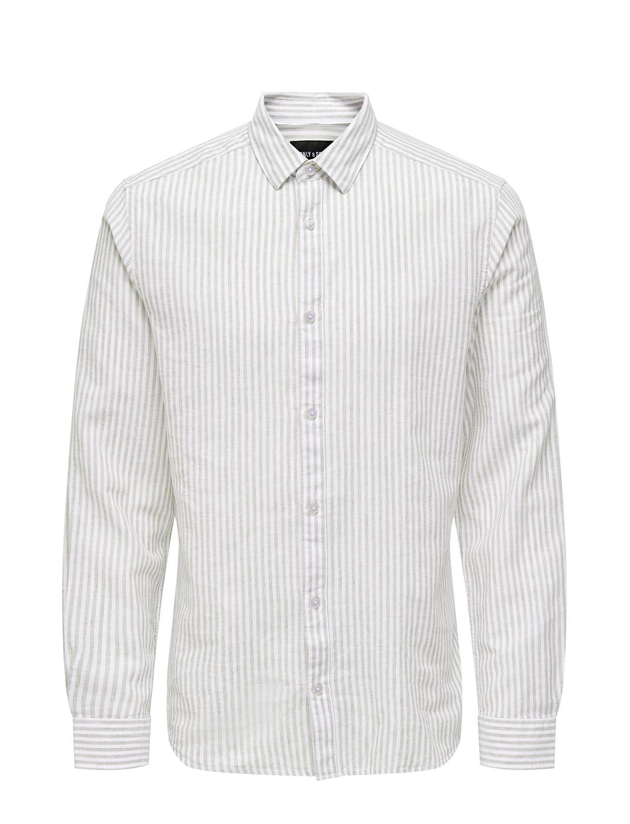 Onscaiden Life Ls Stripe Linen 660 Noos Beige ONLY & SONS