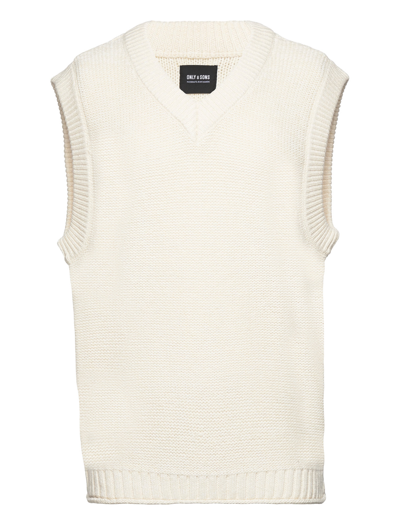 Onskasper Life Rlx 3 Solid Vest Knit Tops Knitwear Knitted Vests White ONLY & SONS