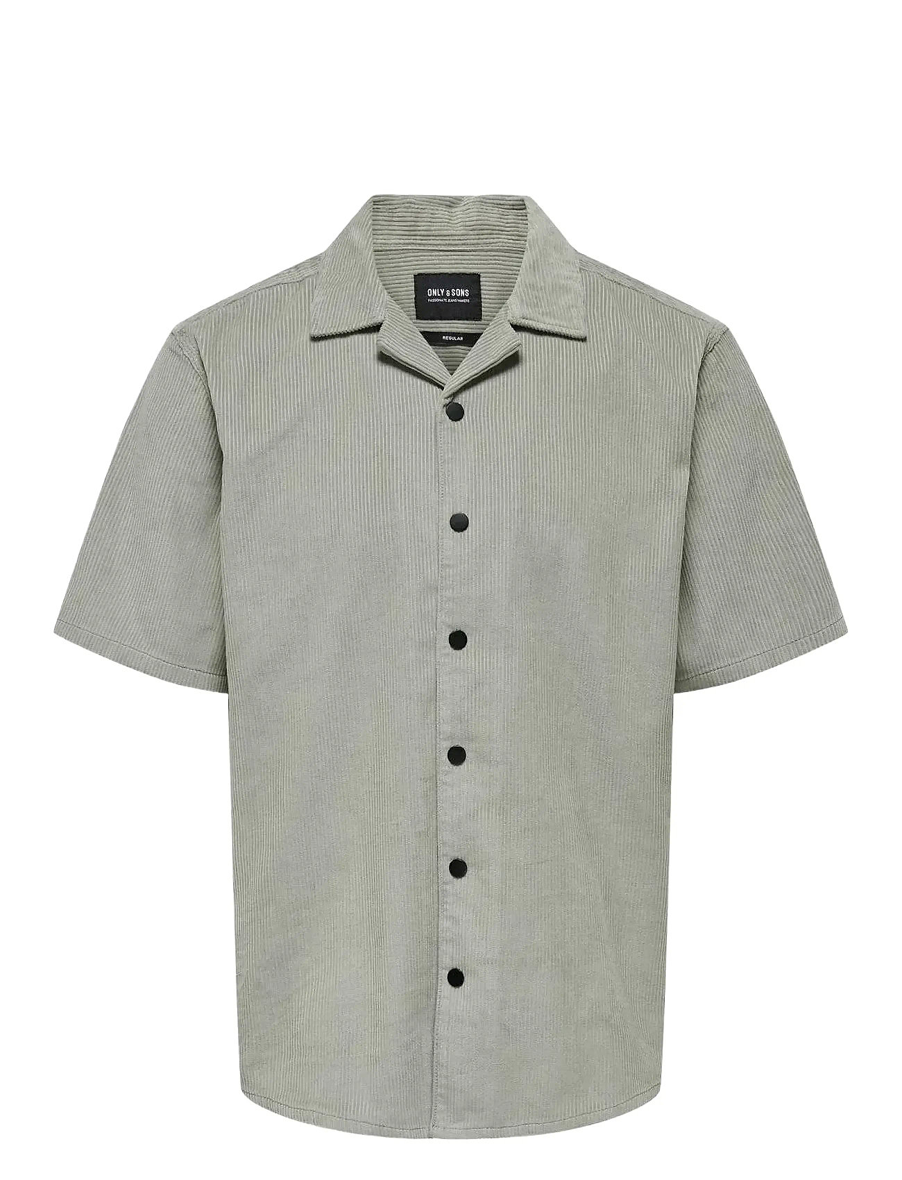 Onsbarett Reg Wash Cord Ss Resort Shirt Grey ONLY & SONS