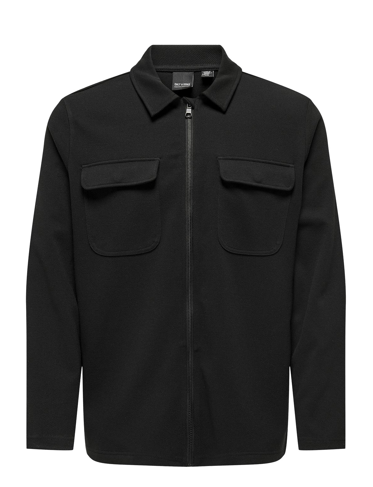 Onsnewkodyl Full Zip Overshirt Sweat Black ONLY & SONS