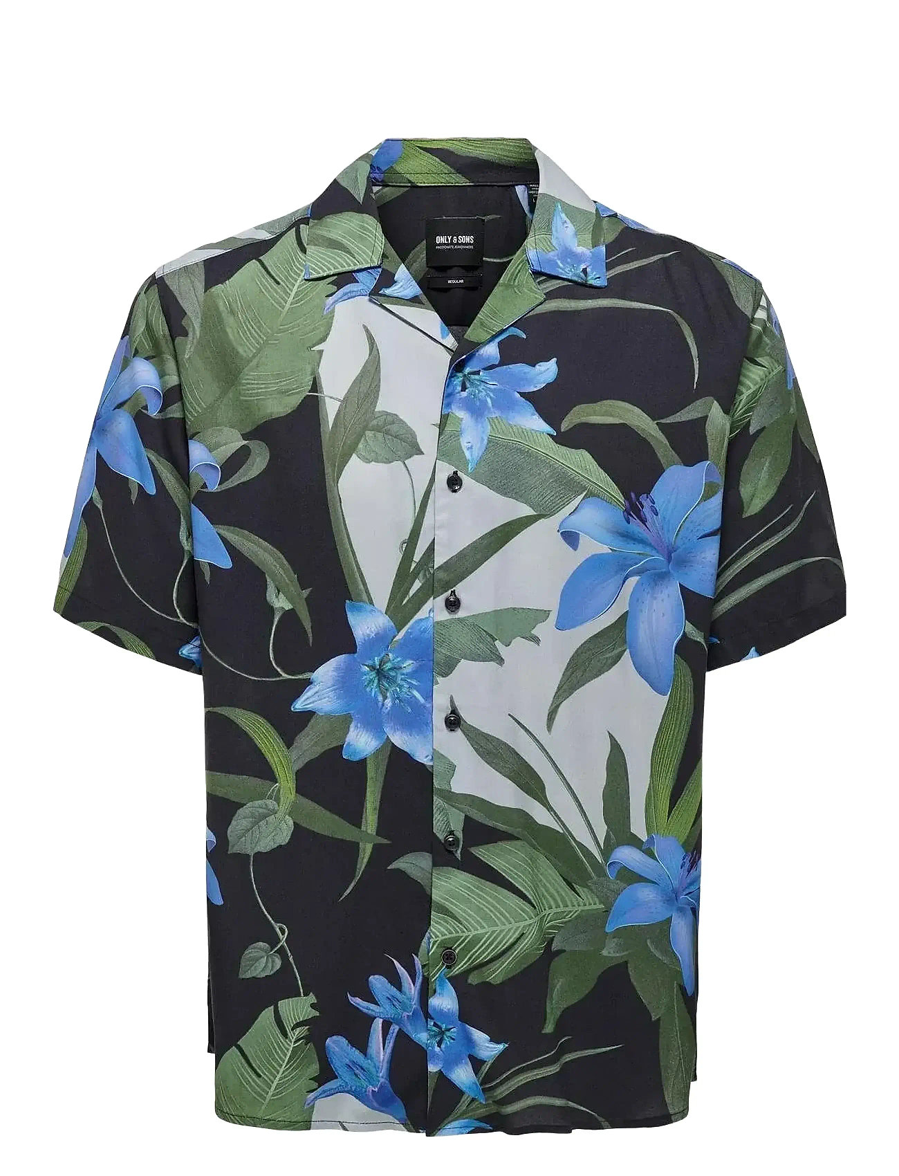 Onsdan Life Reg Ss Aop Visc Shirt 8671 Green ONLY & SONS