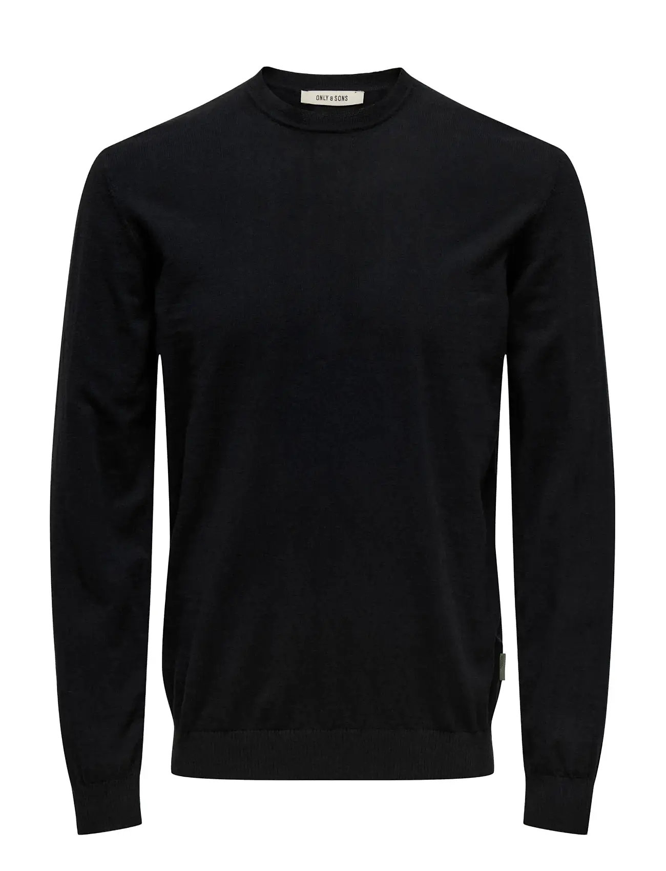 ONLY & SONS Onsloui Reg 12 Mel Crew Knit Noos Schwarz - S - Herren