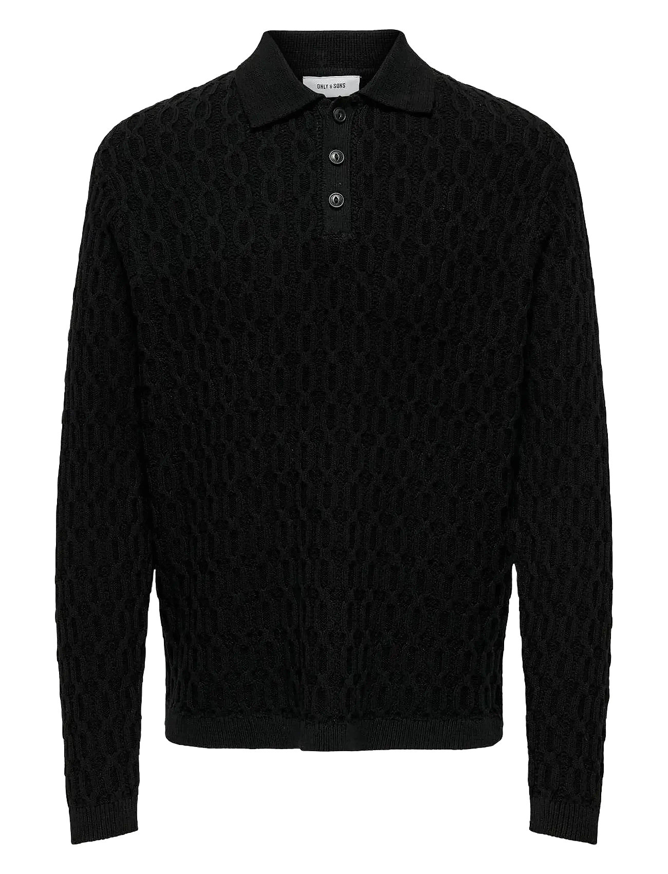 Onsleonard Life Reg 7 Polo Knit Cs Black ONLY & SONS