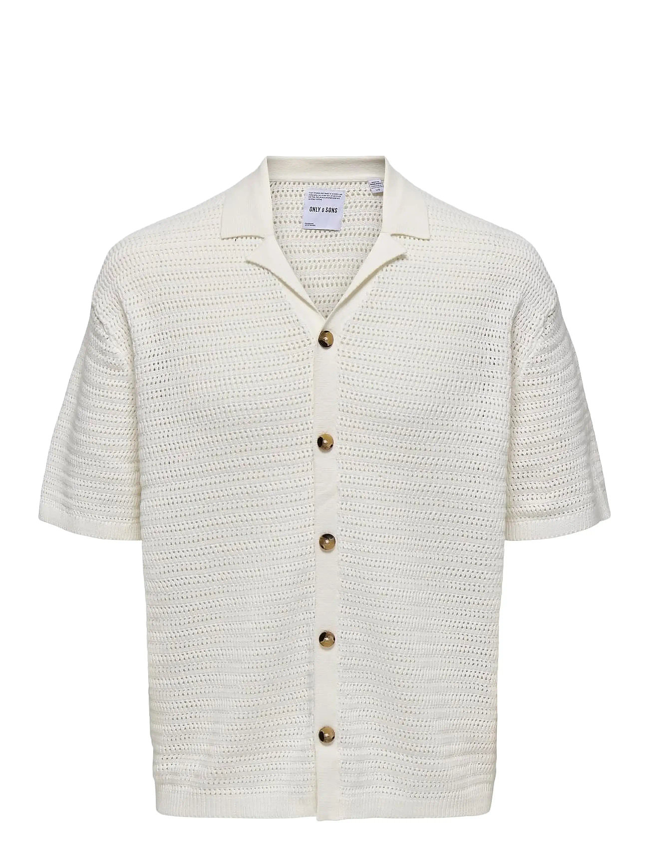 ONLY & SONS Onsthiago Ovz 7 Ss Resort Crochet Shirt – short