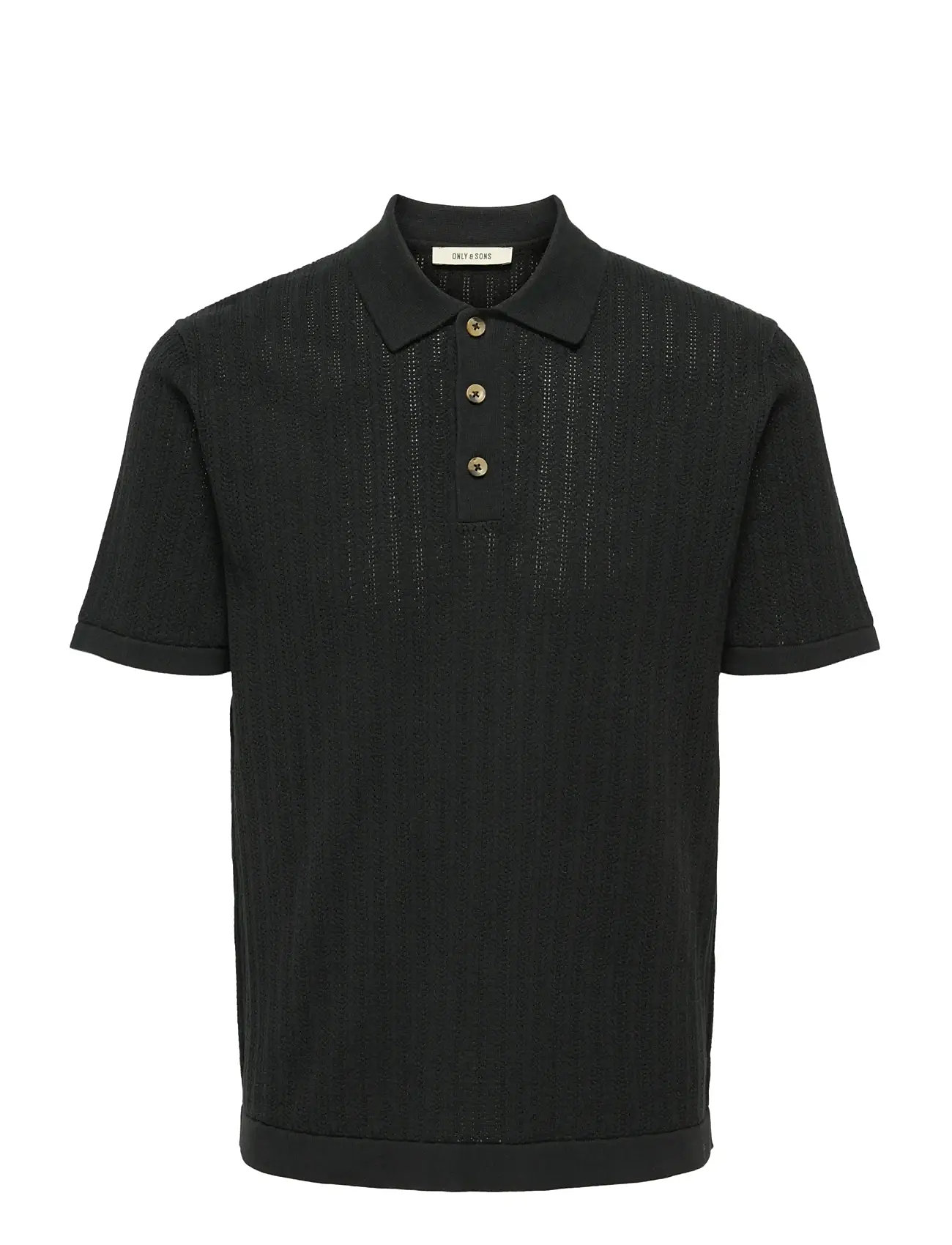ONLY & SONS Onsmoon Reg 12 Ss Polo Knit Noos Schwarz - XXL - Herren