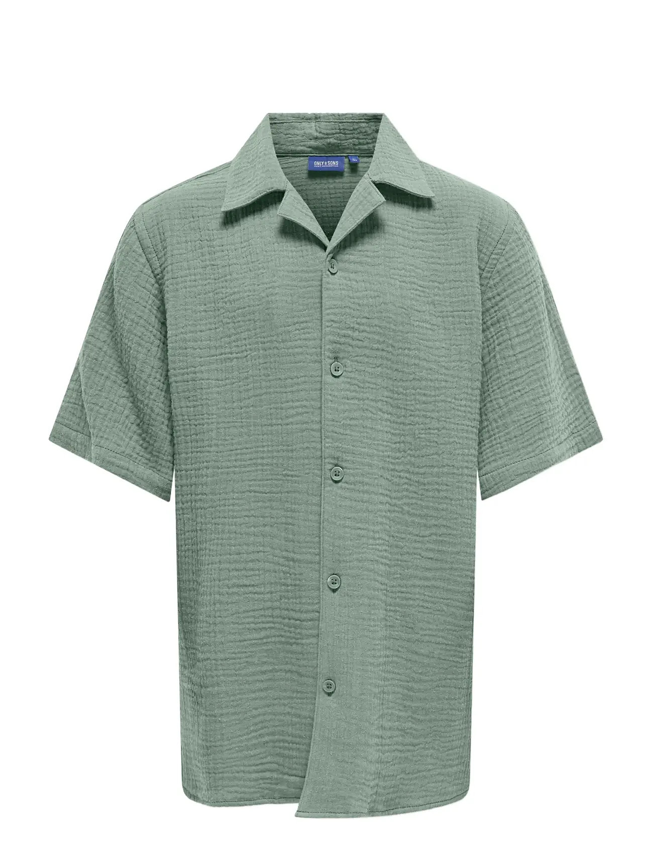 ONLY & SONS Osjkyle 0158 Ss Shirt Wvn Grün - 164 - Kinder