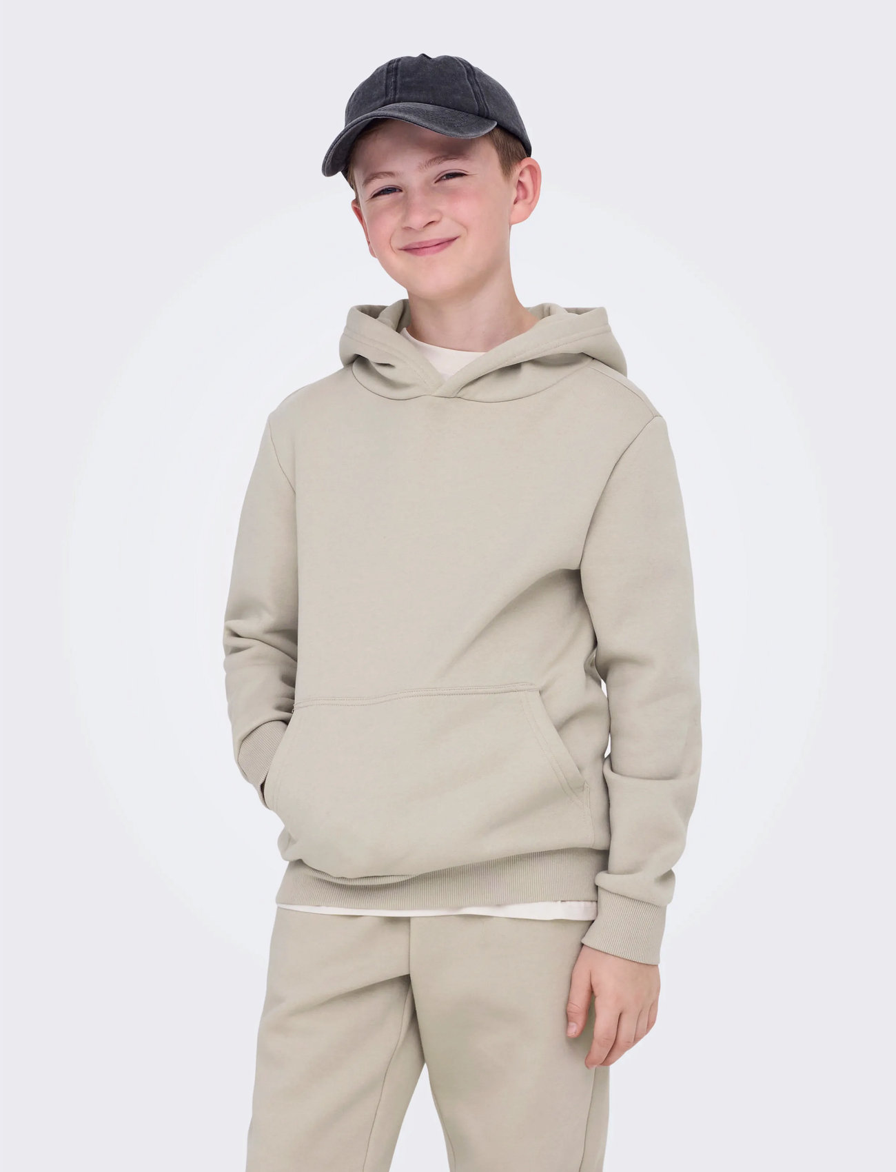 ONLY & SONS Osjceres Hoodie Swt Noos, 146-152, Cream, Sweatshirts & Hættetrøjer > Hættetrøjer, Børn