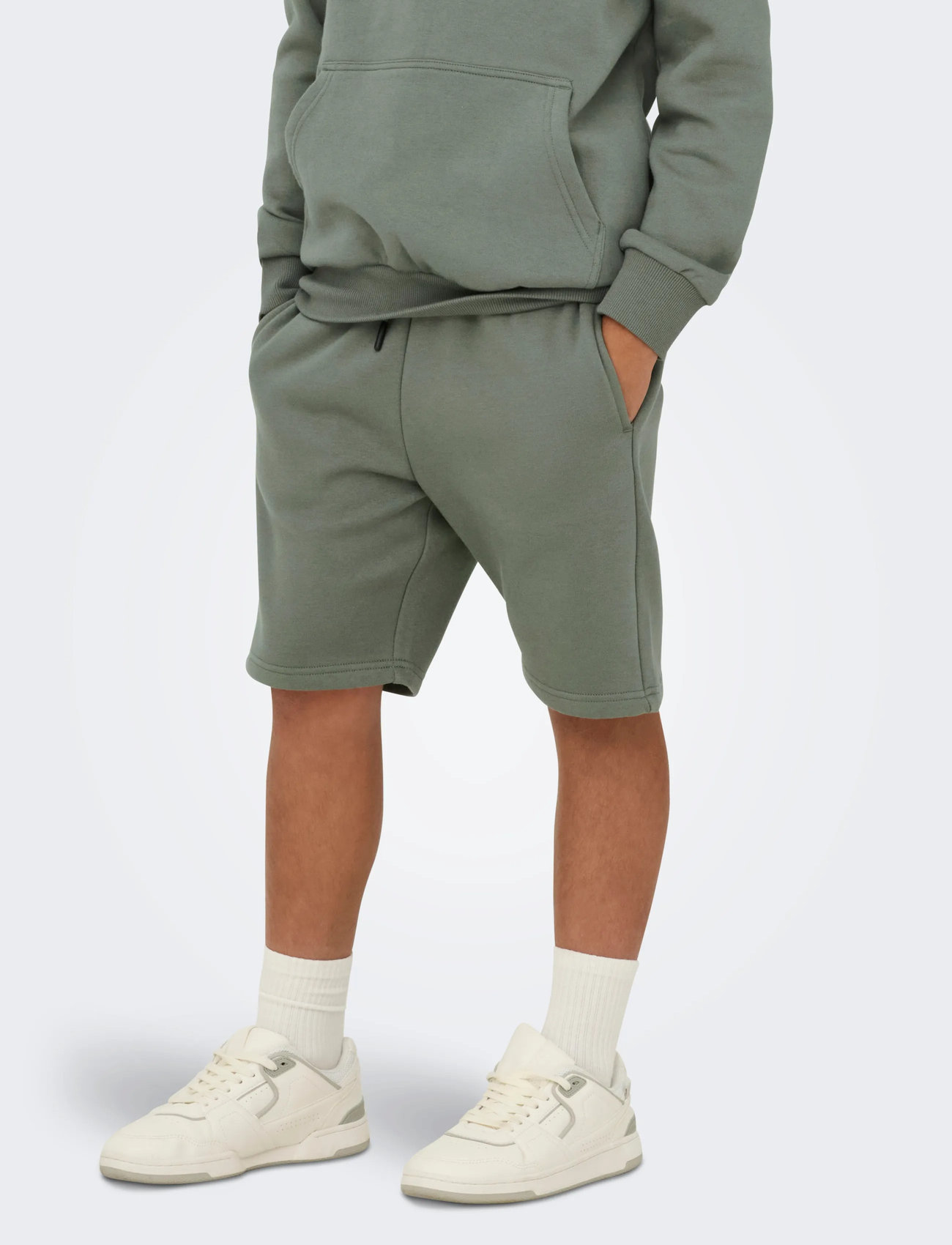 ONLY & SONS Osjceres Shorts Swt Noos, 158, Green, Shorts > Svedeshorts, Børn