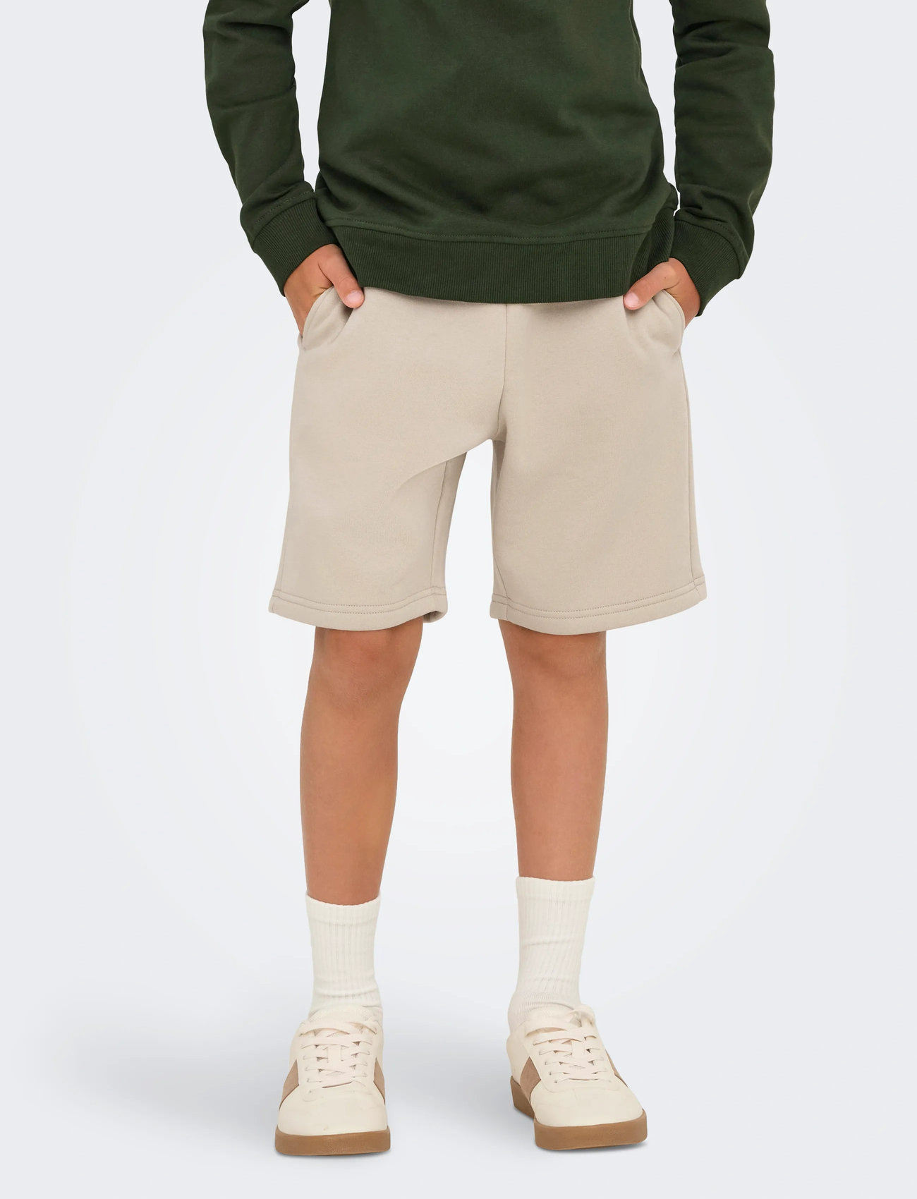 ONLY & SONS Osjceres Shorts Swt Noos, 128, Cream, Shorts > Svedeshorts, Børn