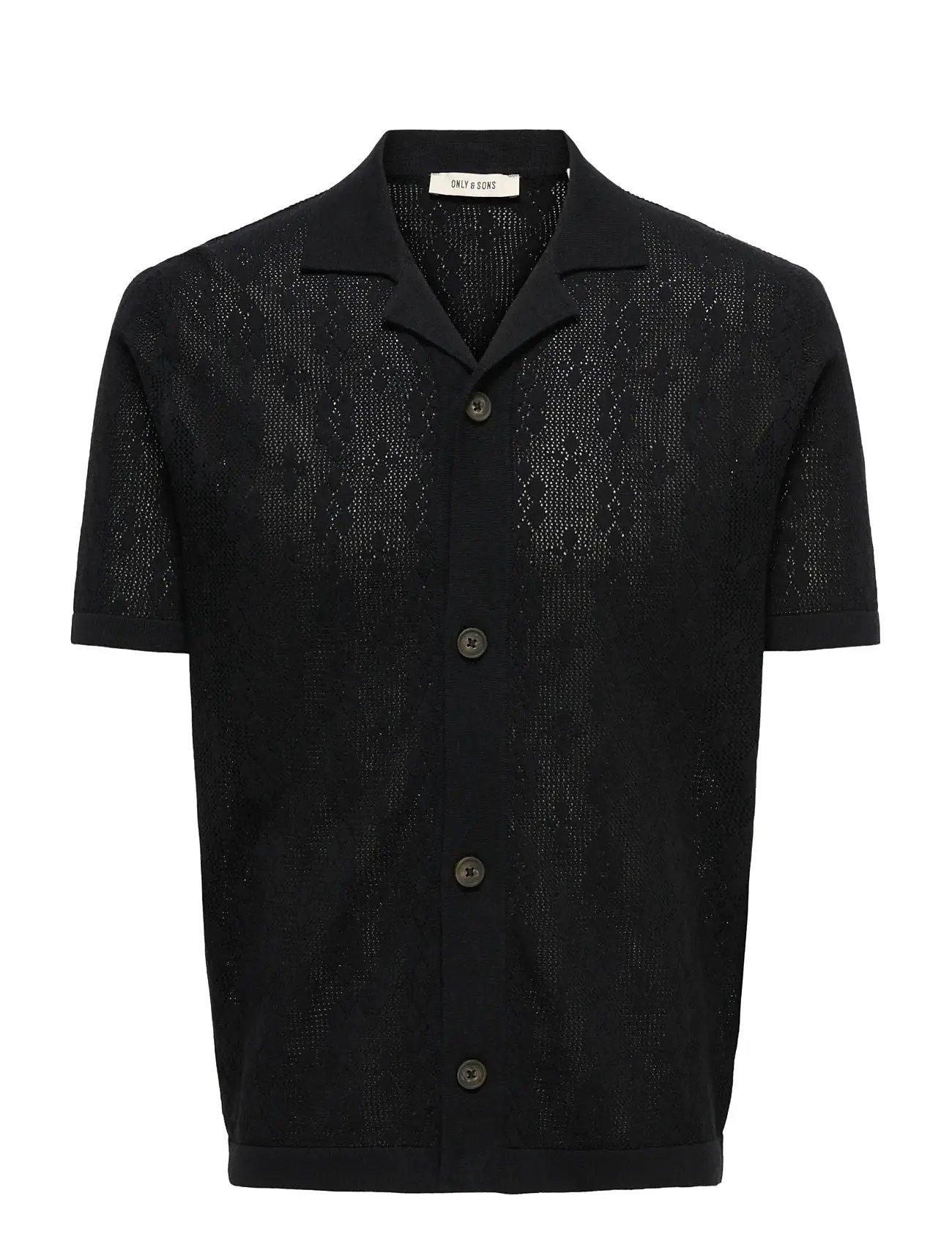 ONLY & SONS Onsken Life Reg 12 Ss Shirt Knit Schwarz - XS - Herren