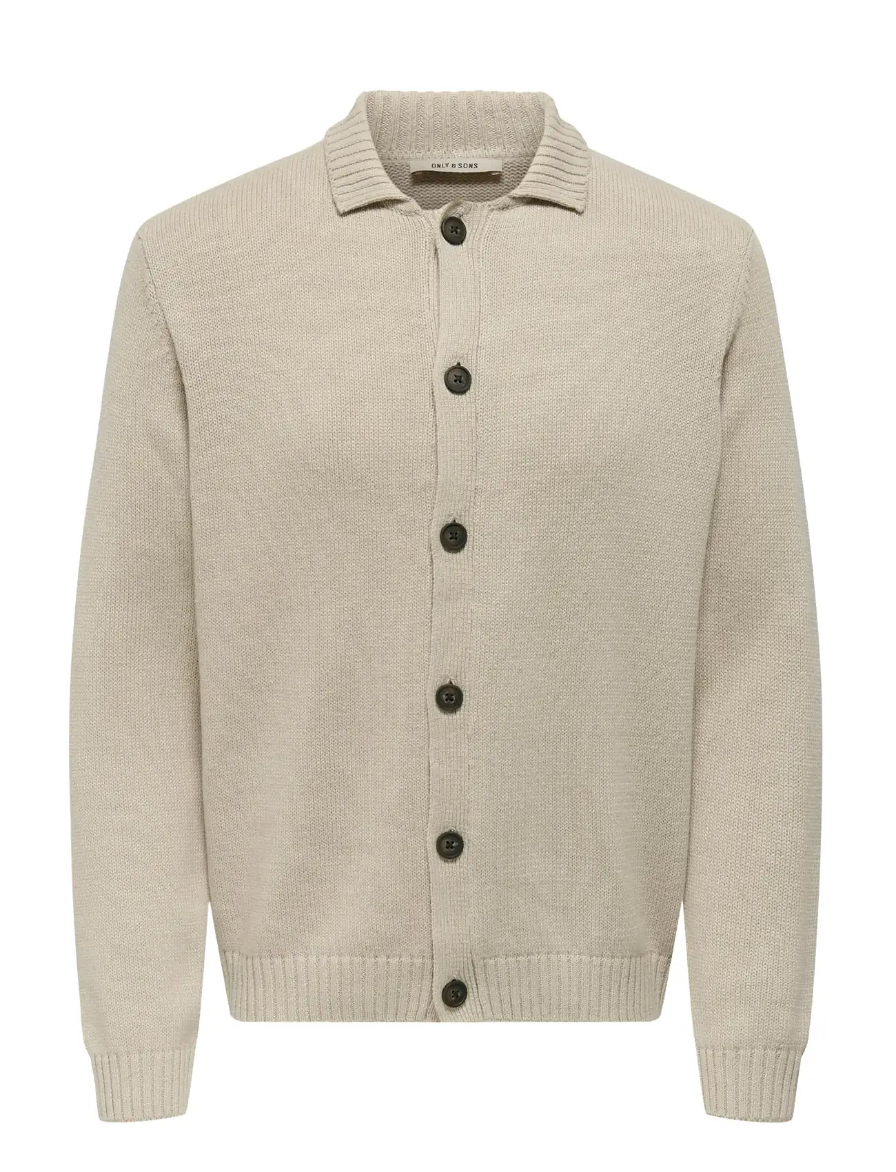 ONLY & SONS Onsjacob Reg Ls Cardigan Knit Cream - XXL - Herren