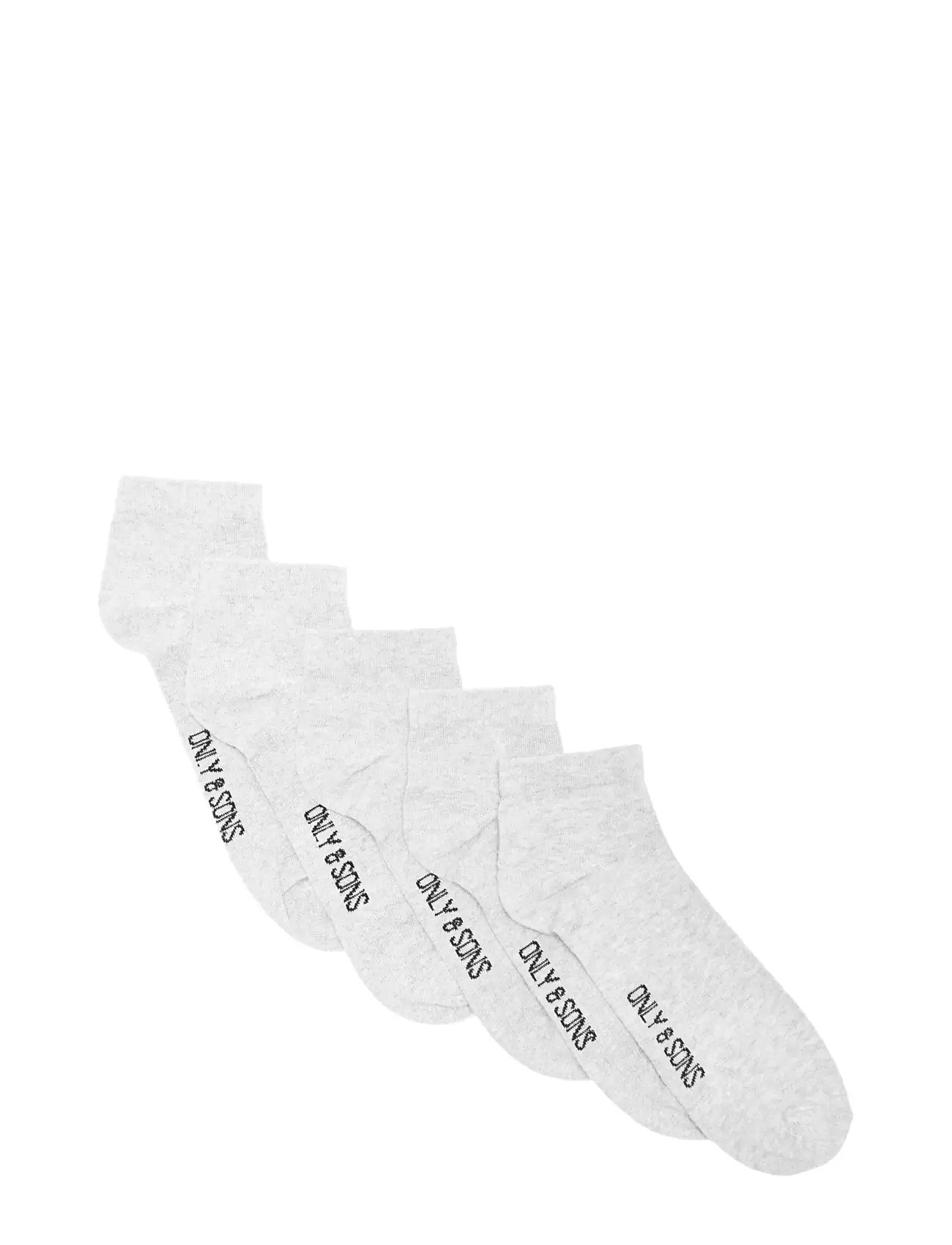 ONLY & SONS Onsfinch Quarter Socke 5-Pack Noos Grau - 43-46 - Herren
