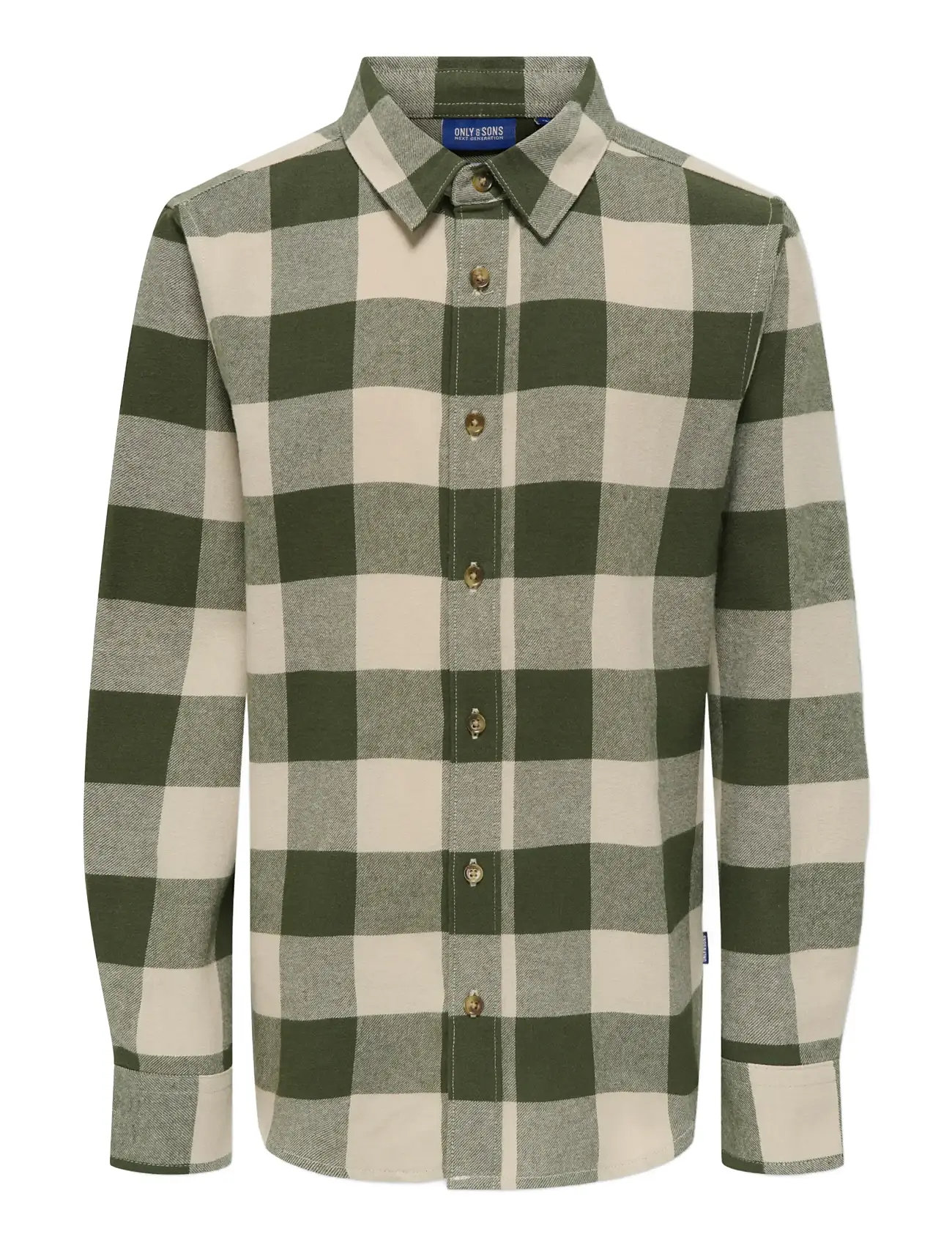 ONLY & SONS Osjgudmund Ls Checked Shirt Noos Grün - 170 - Kinder