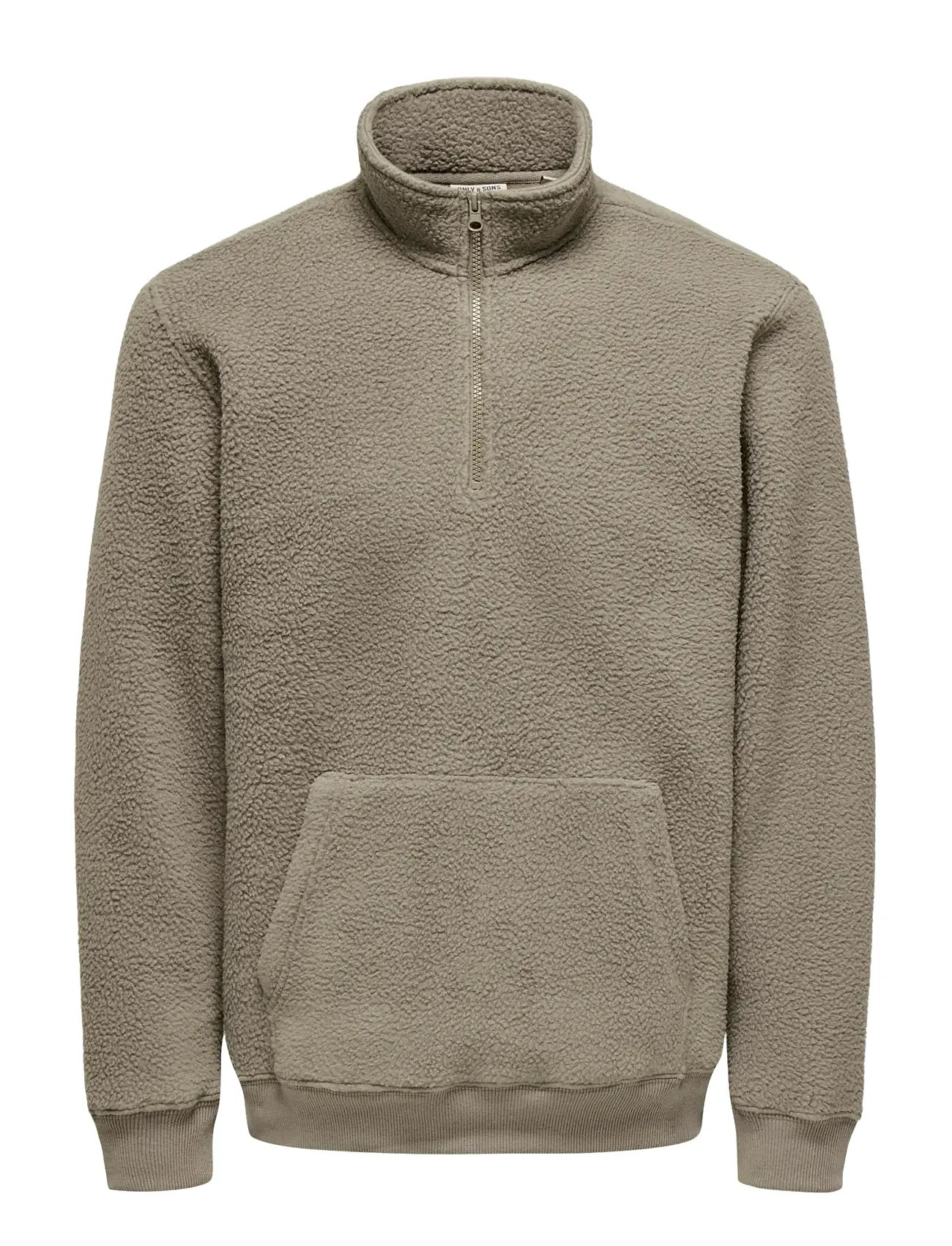 ONLY & SONS Onsemilio Reg Teddy Zip Sweat Vd Beige - XXL - Herren