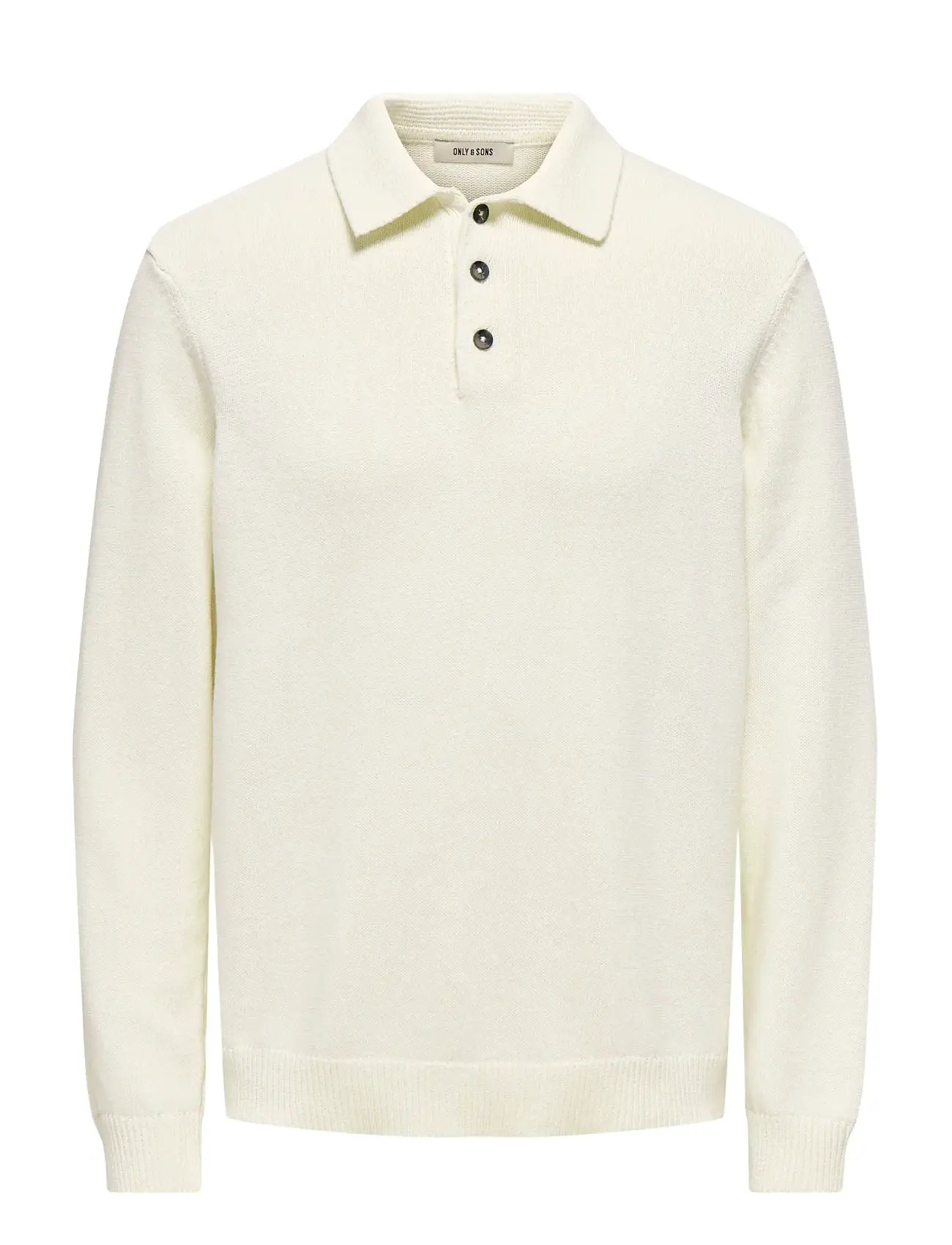 ONLY & SONS Onshope Rlx Ls Polo Knit Life Weiß - S - Herren