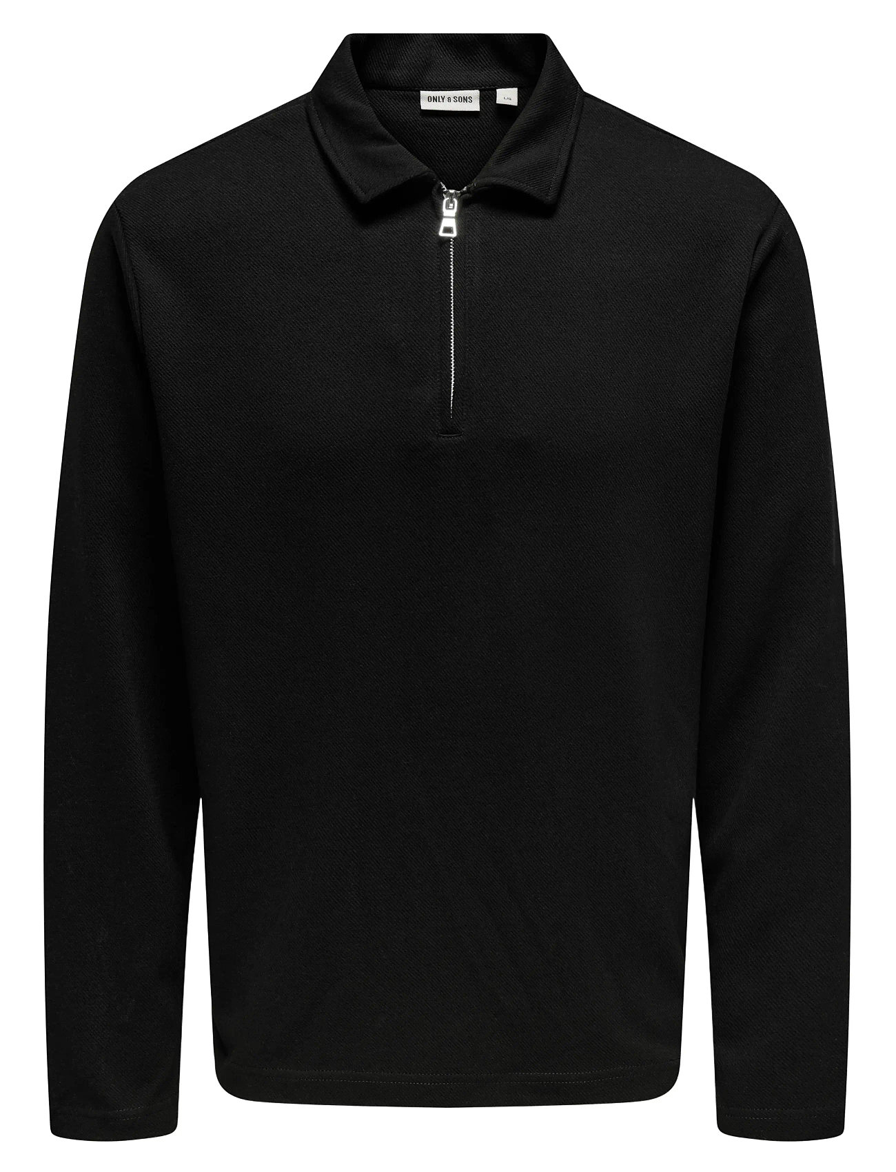 ONLY & SONS Onsnewkodyl Reg Half Zip Polo Sweat Vd, XXL, Black, Poloer > Langærmede, Herre